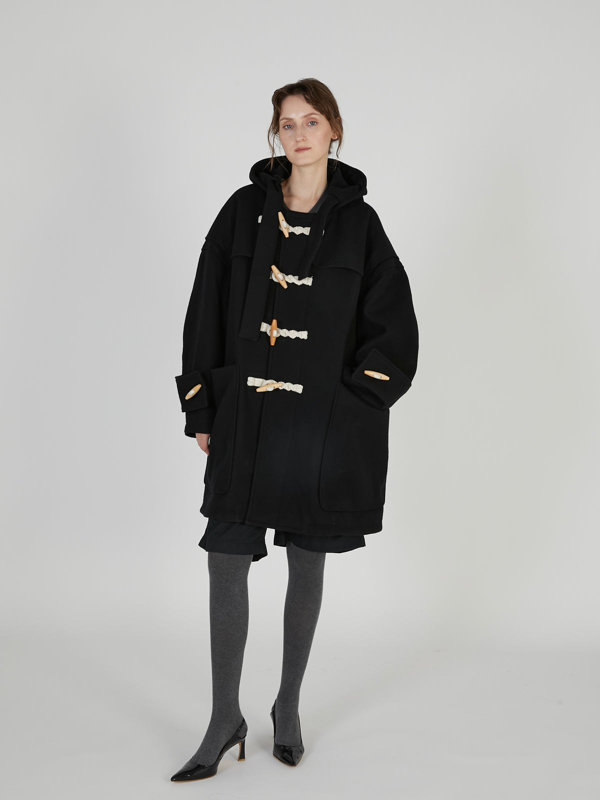 【griguri】monster duffle coat|BLACK
