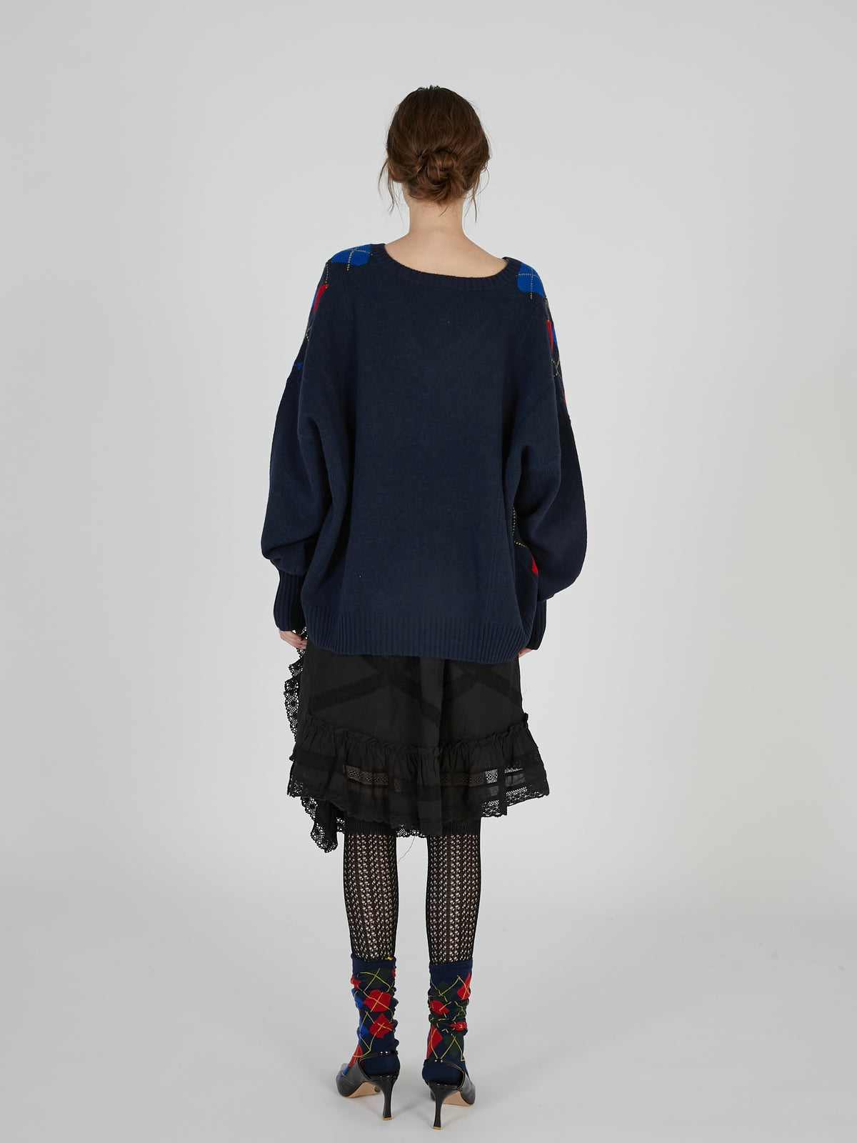 【griguri】argyle big knit|MULTI