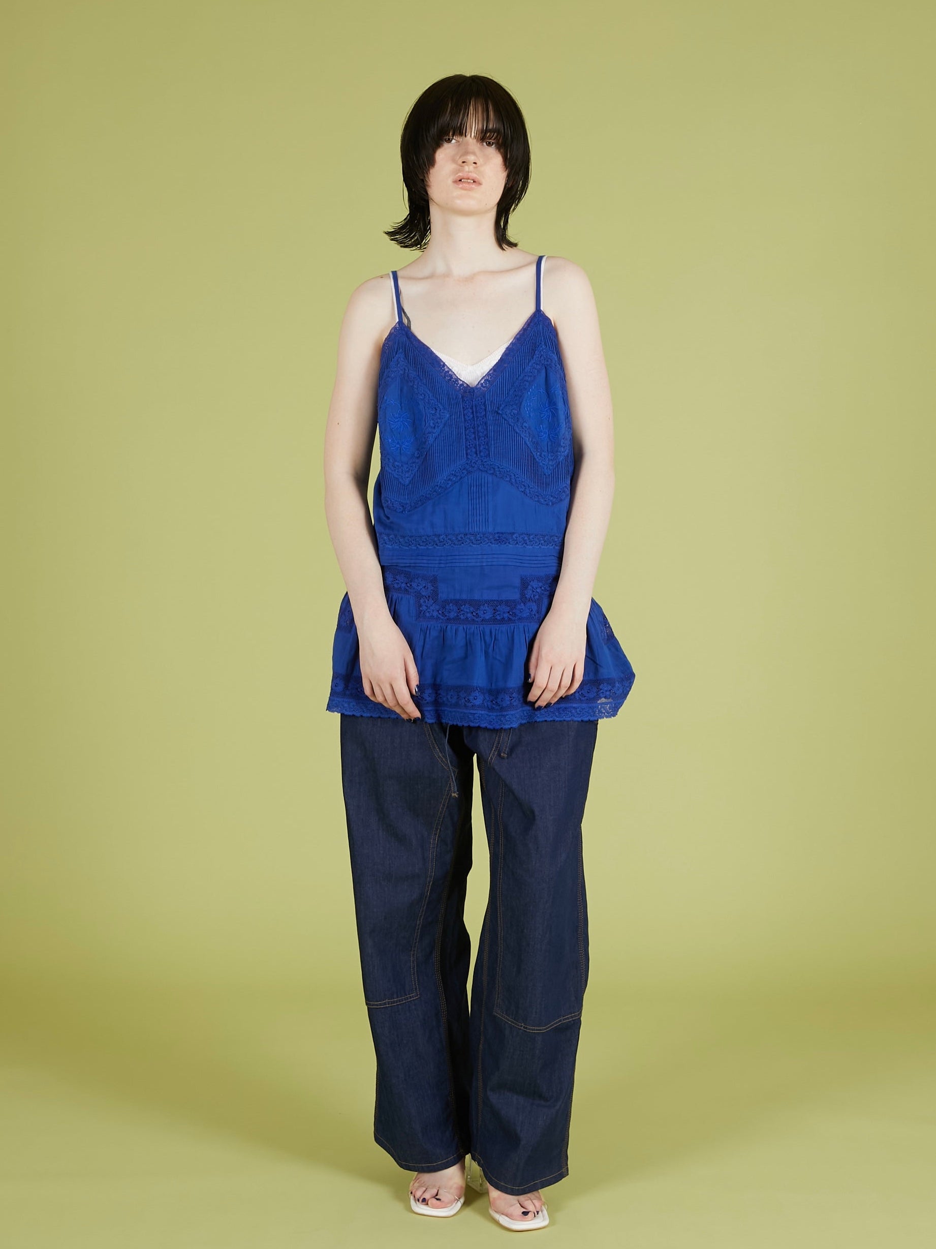 double knee denim|NAVY