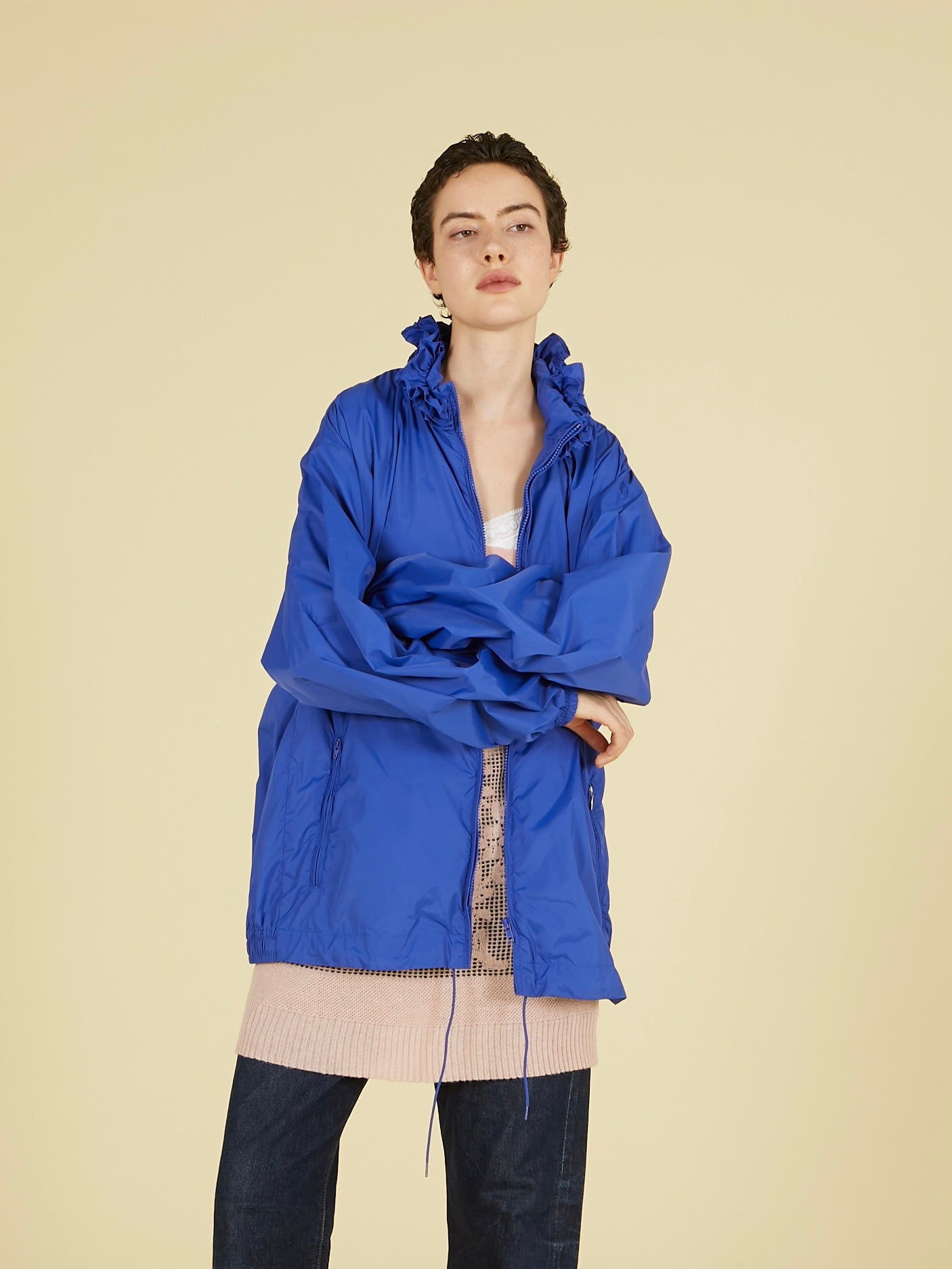【griguri】pocketable wind breaker|BLUE