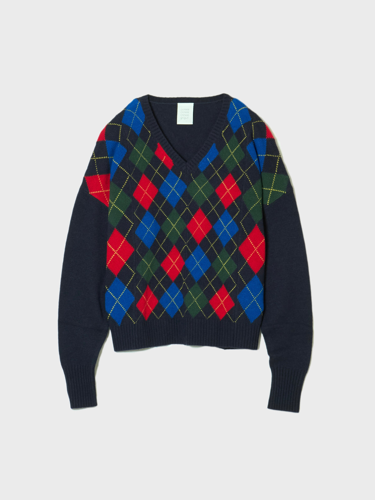 【griguri】argyle big knit|MULTI