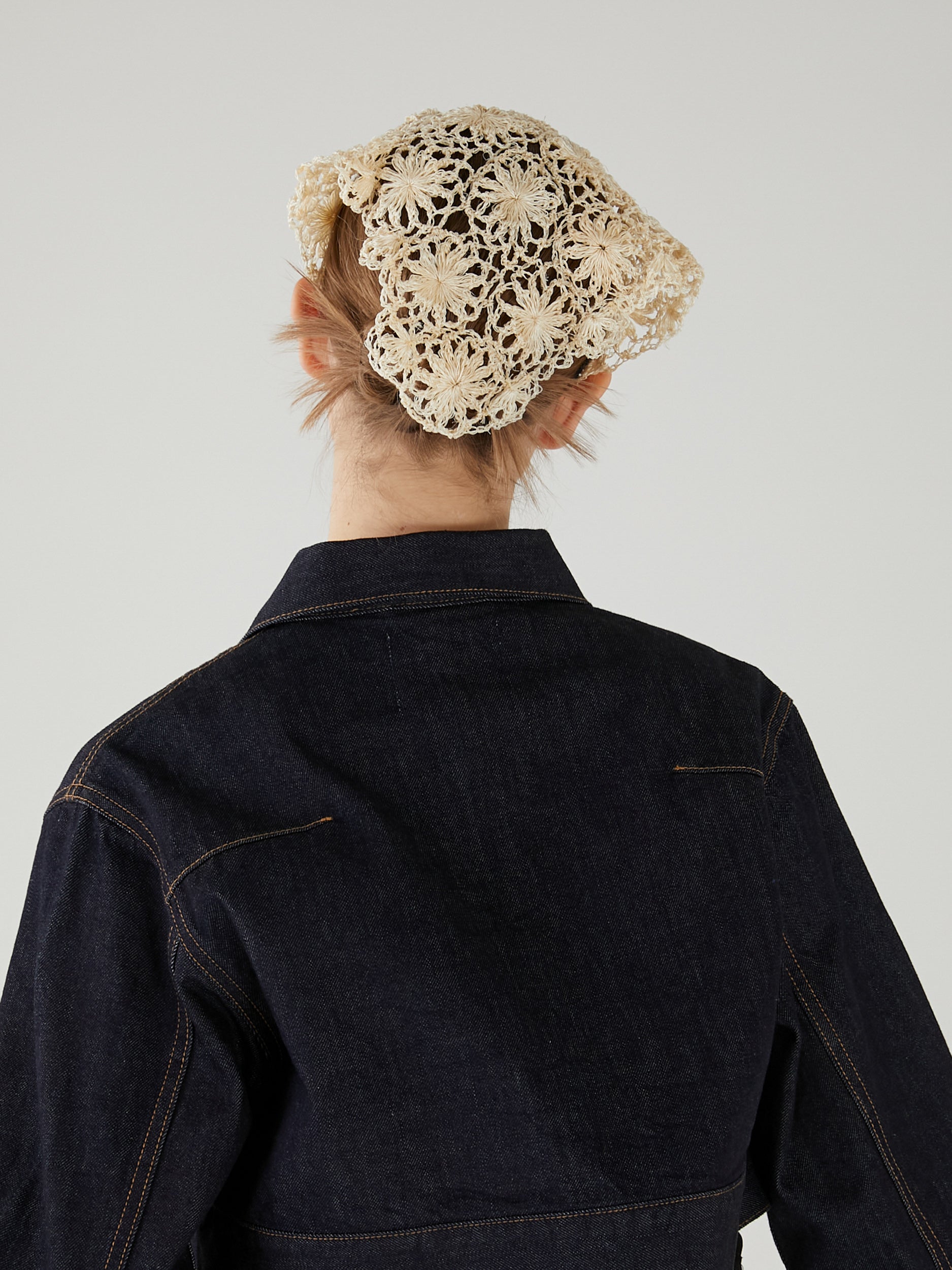 ×La Maison de Lyllis abaca crochet headband | BEIGE