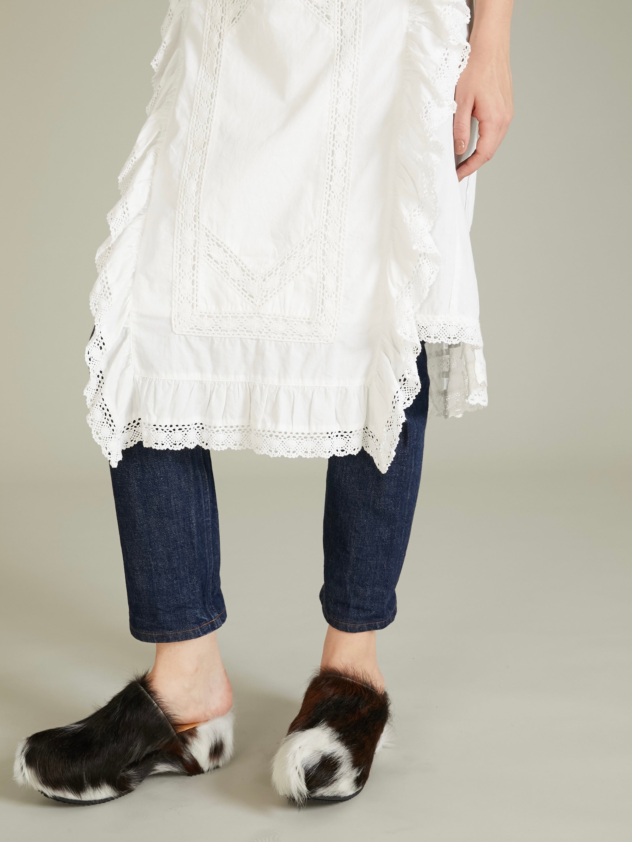 rebuild apron skirt|WHITE