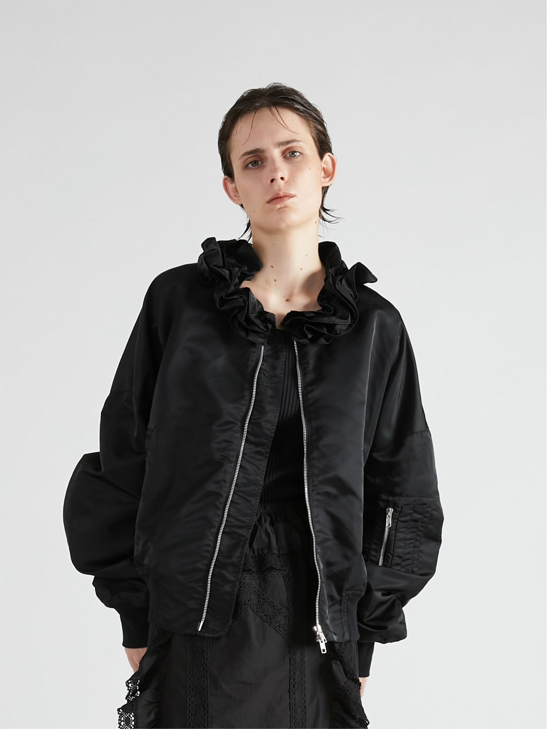【 griguri 】frill MA1|BLACK