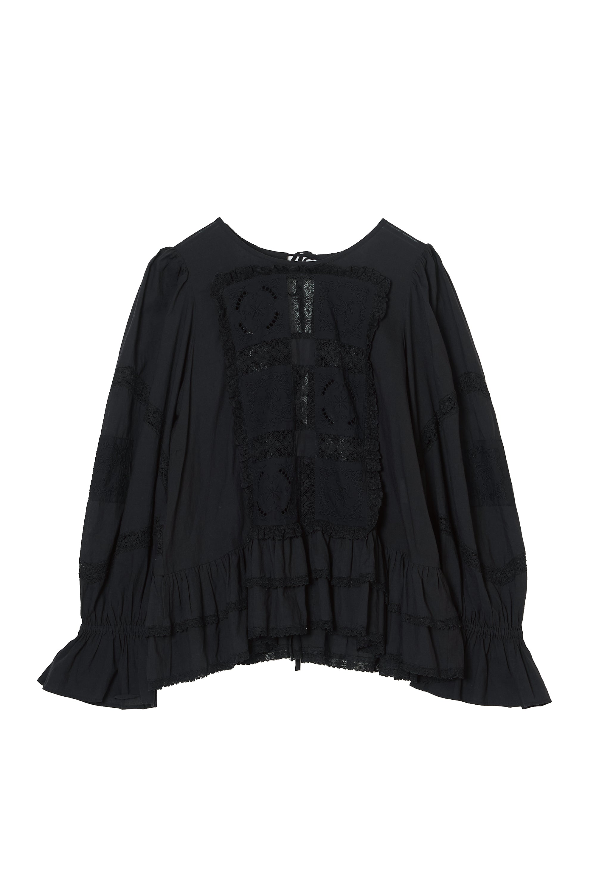 front tapestry 2way sheer bolero|BLACK