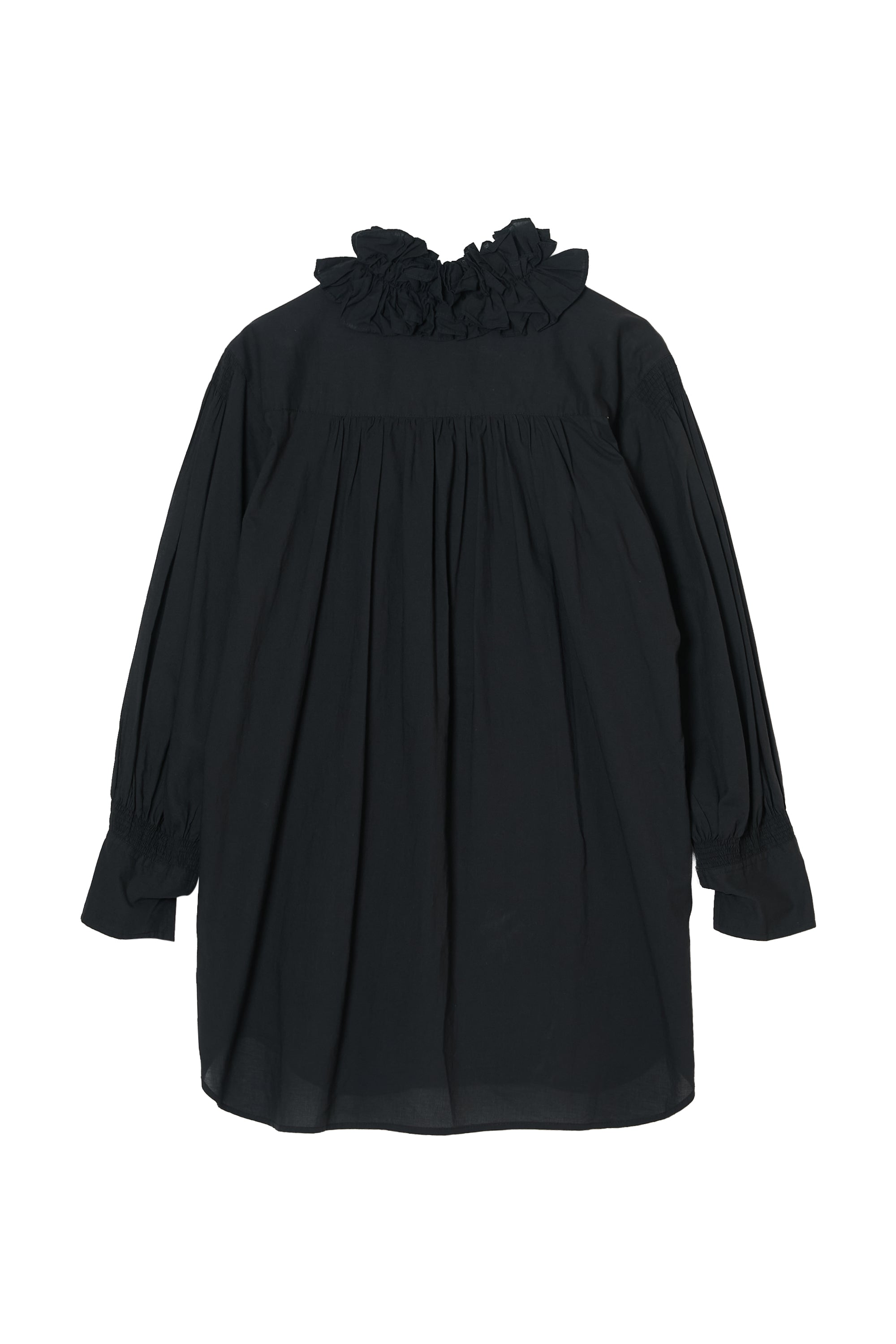 cotton frill coller shirts|BLACK