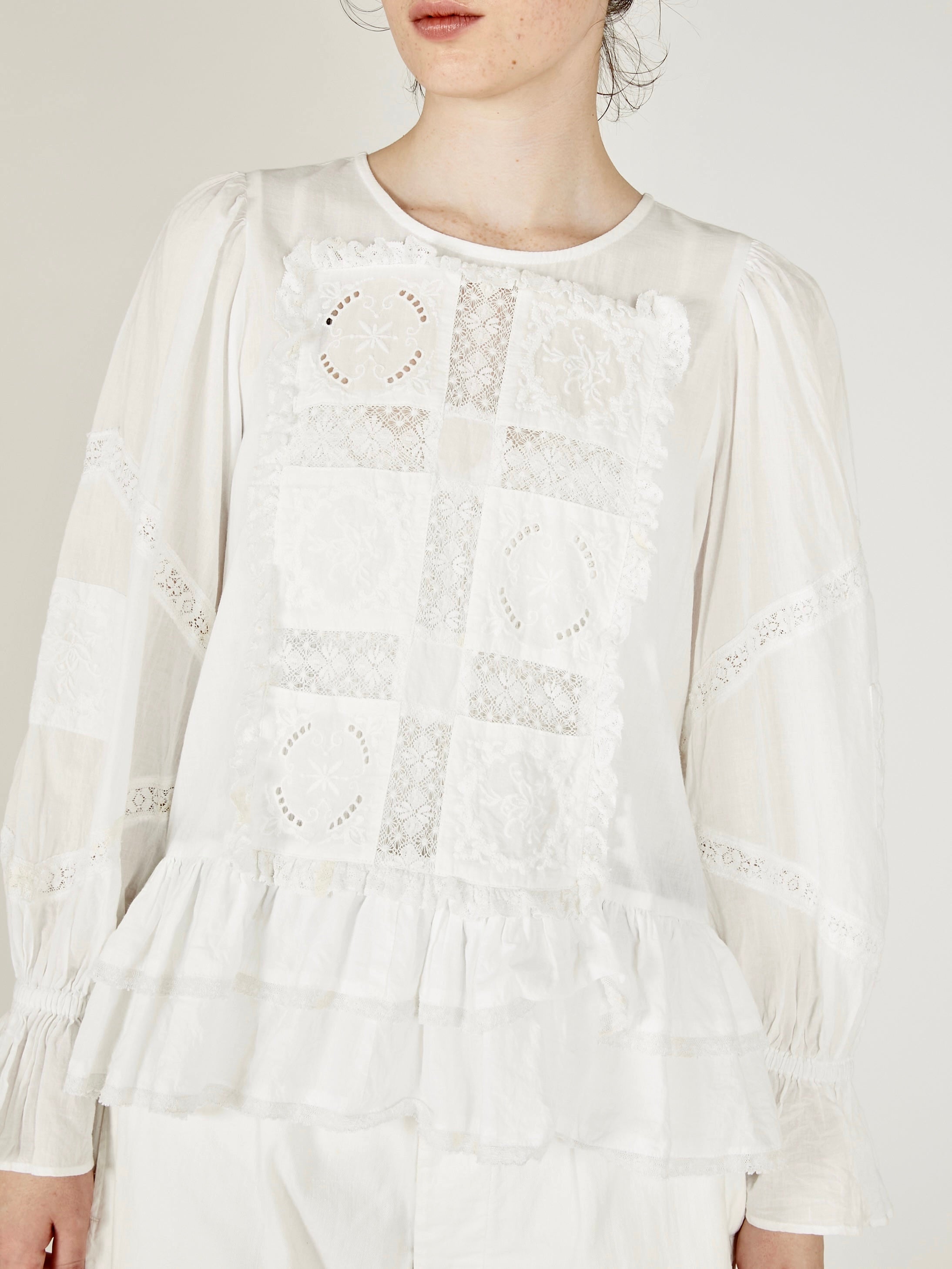【SECRET SALE】front tapestry 2way sheer bolero|WHITE