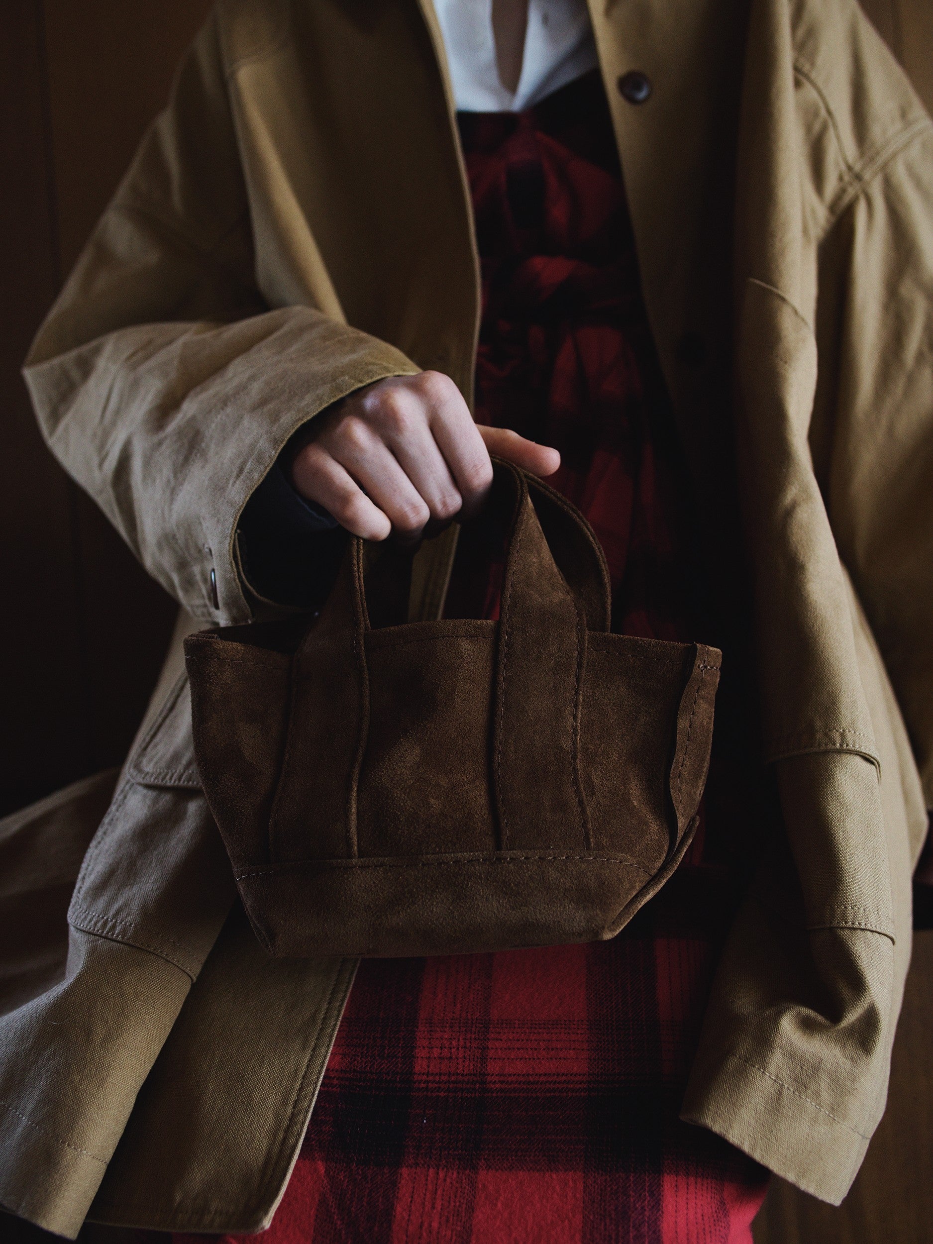 × KOOKY ZOO leather mini tote|BROWN