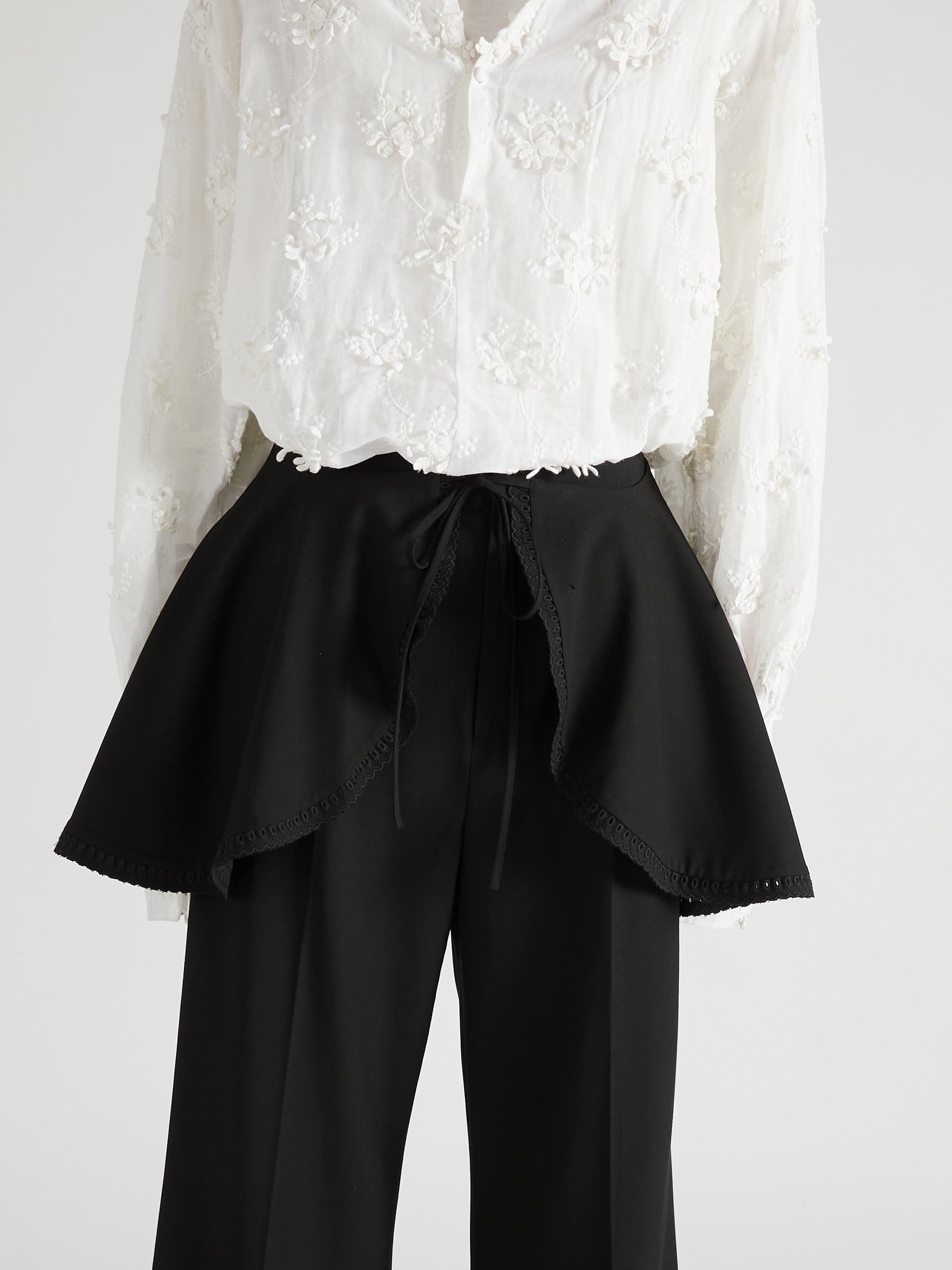 scallop cape set pants|BLACK