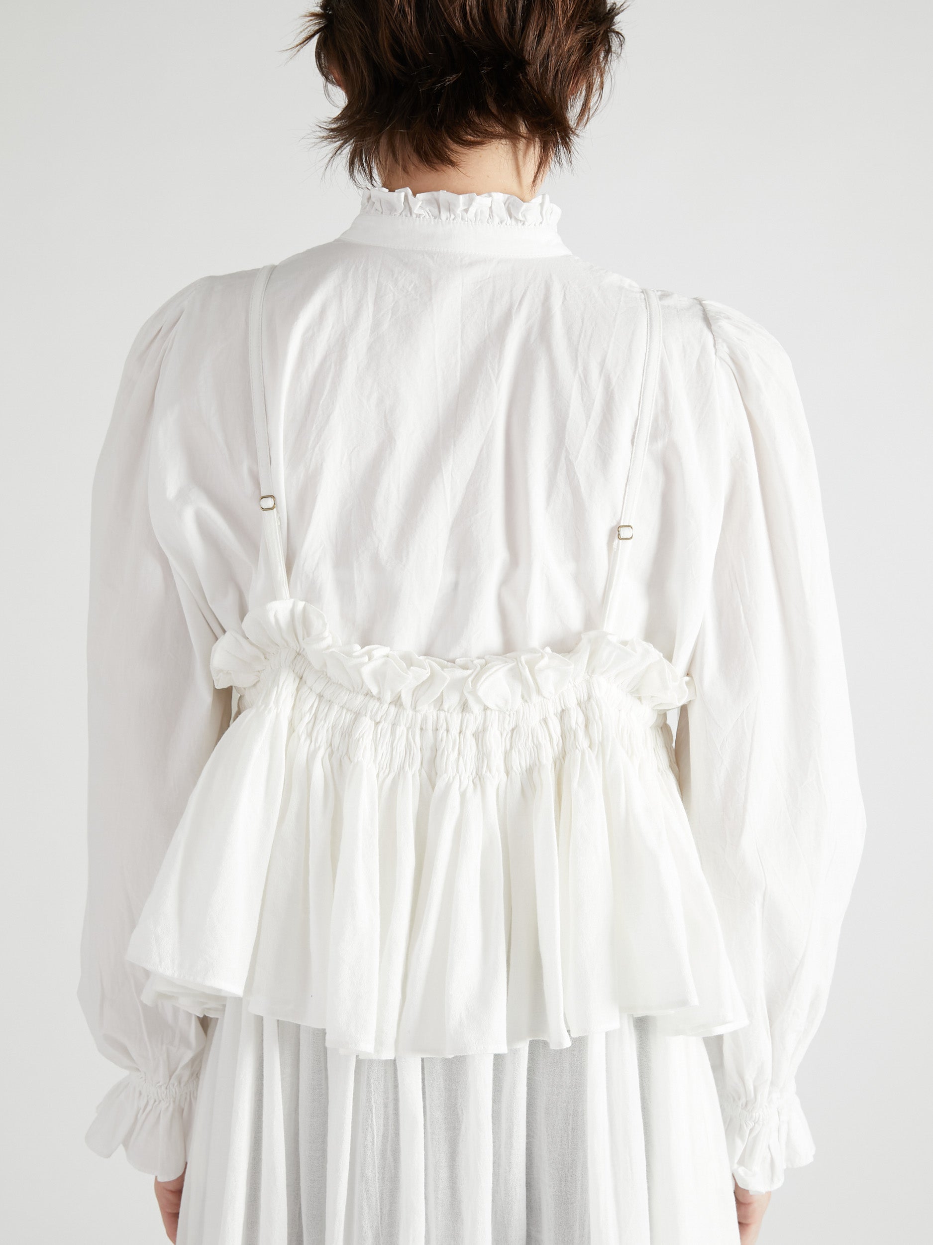 embroidery scallop cami dress|WHITE