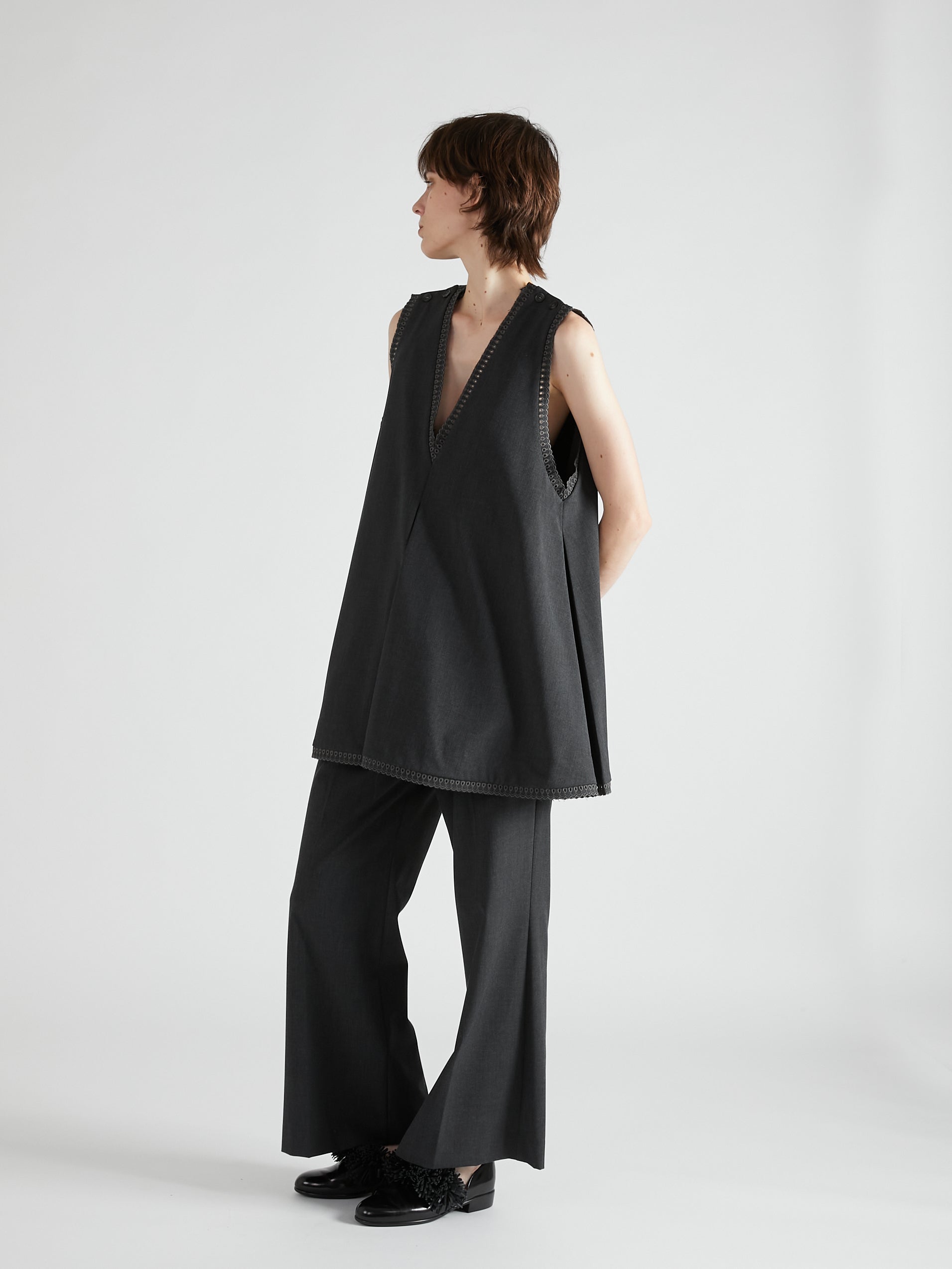 scallop tunic|GRAY