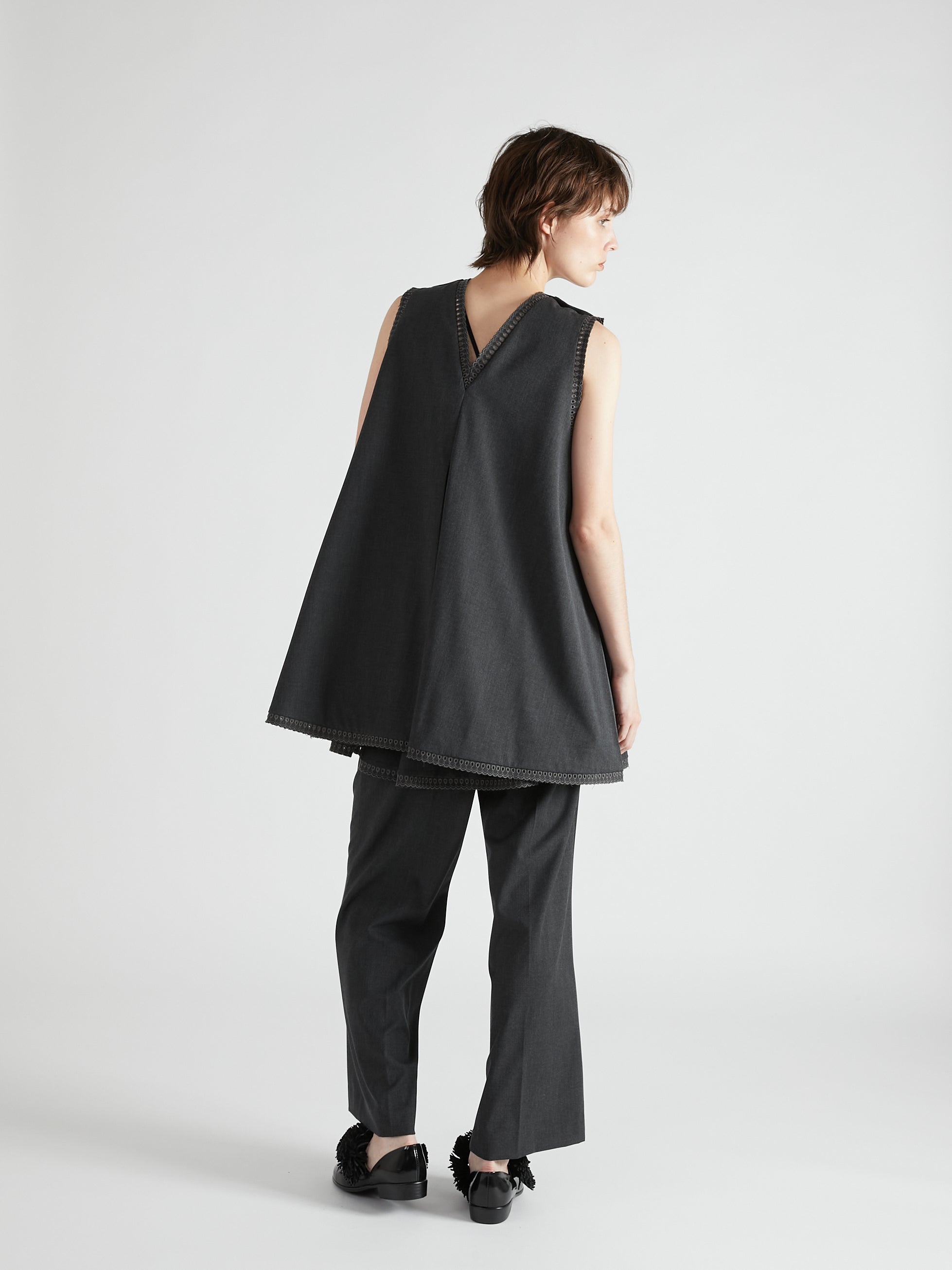 scallop tunic|GRAY