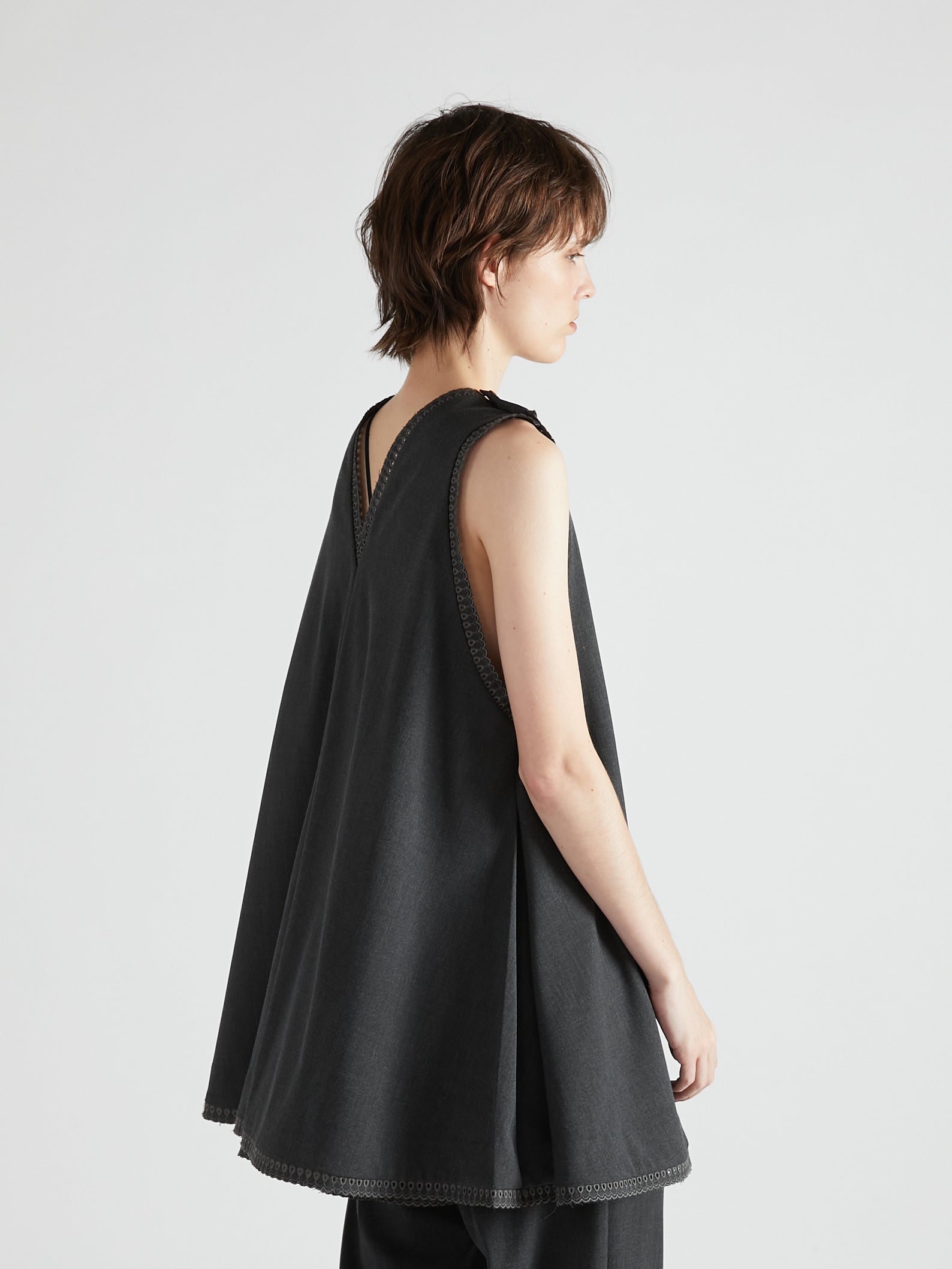 scallop tunic|GRAY