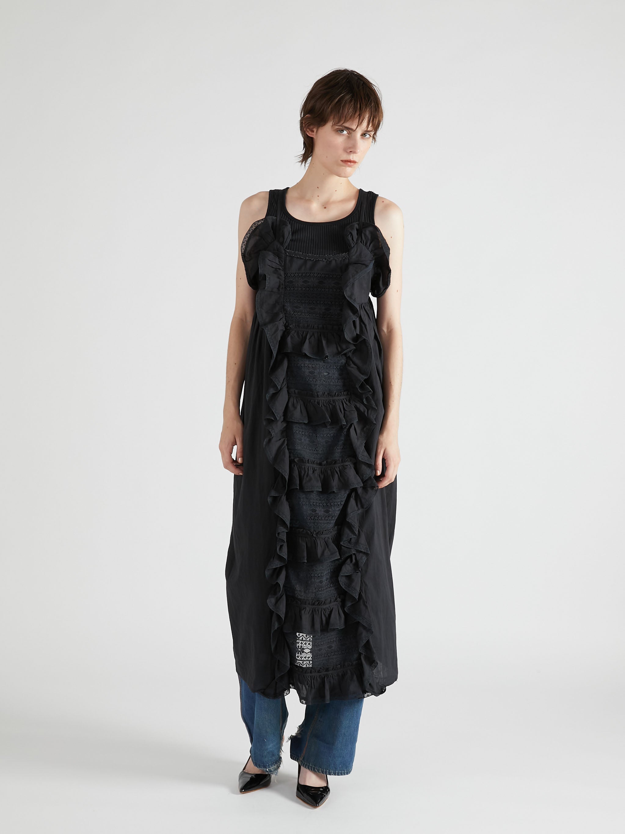 liver lace vintage likecami dress|BLACK