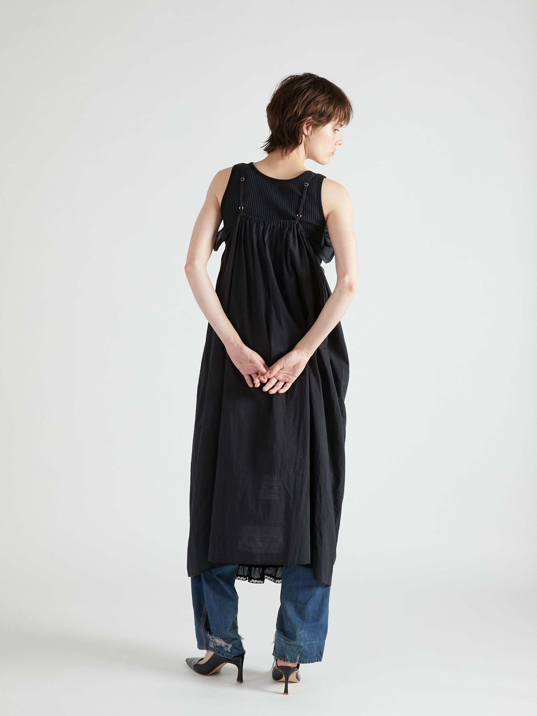 liver lace vintage likecami dress|BLACK
