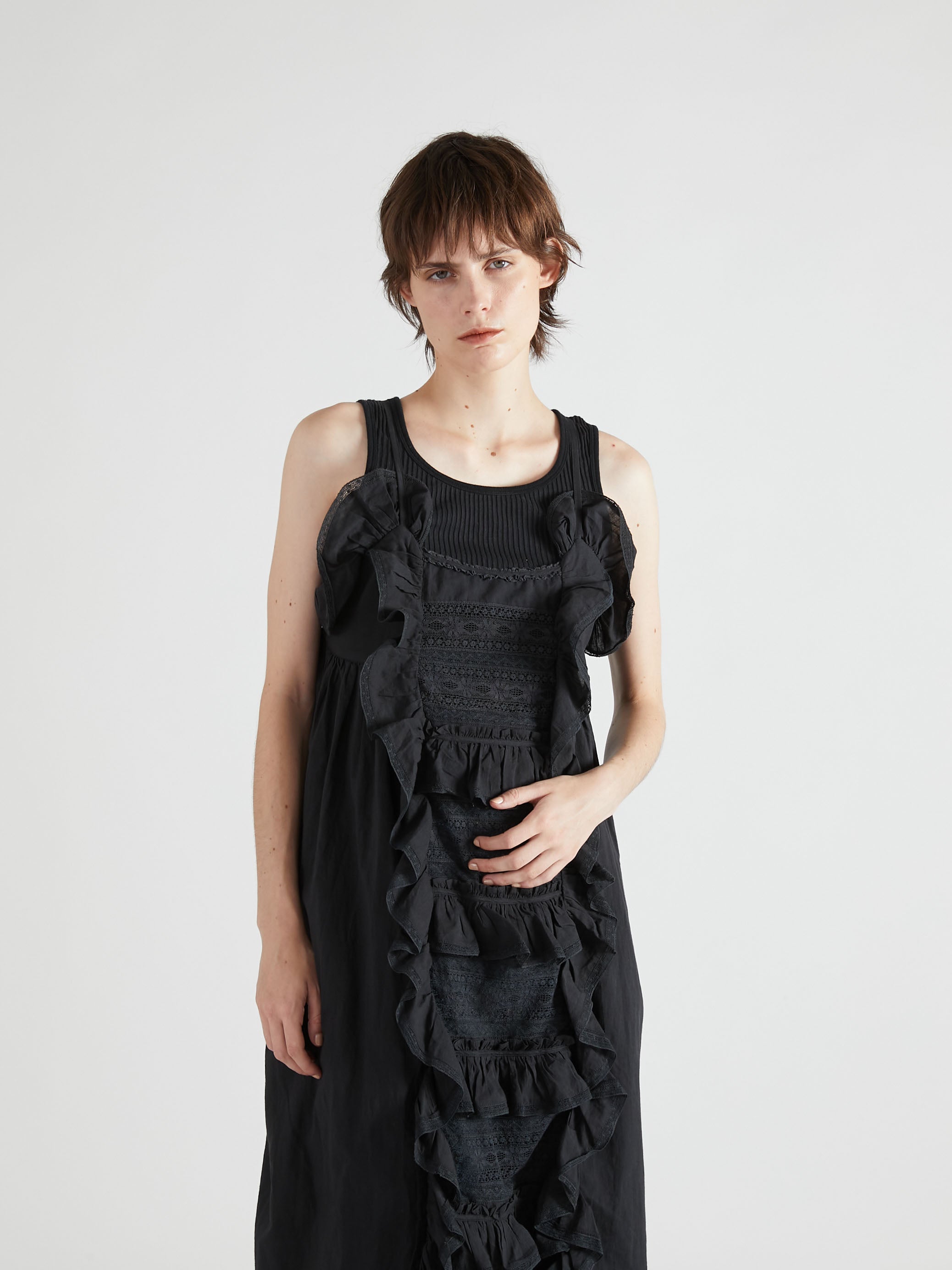 liver lace vintage likecami dress|BLACK
