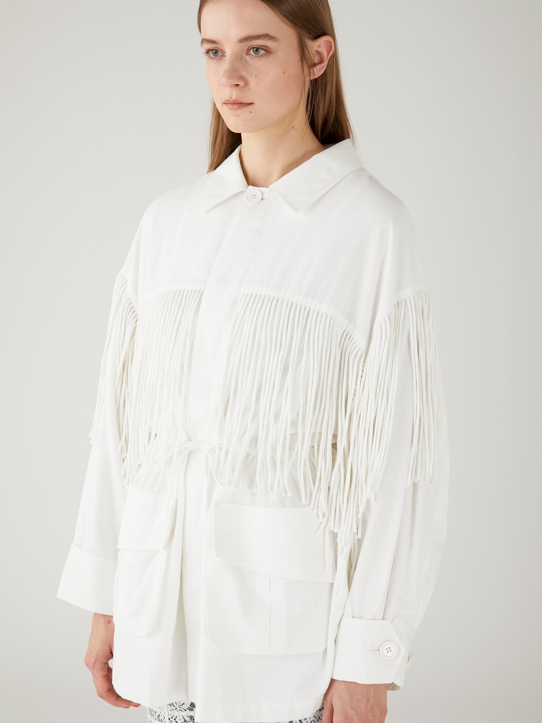 fringe M65 jacket |WHITE