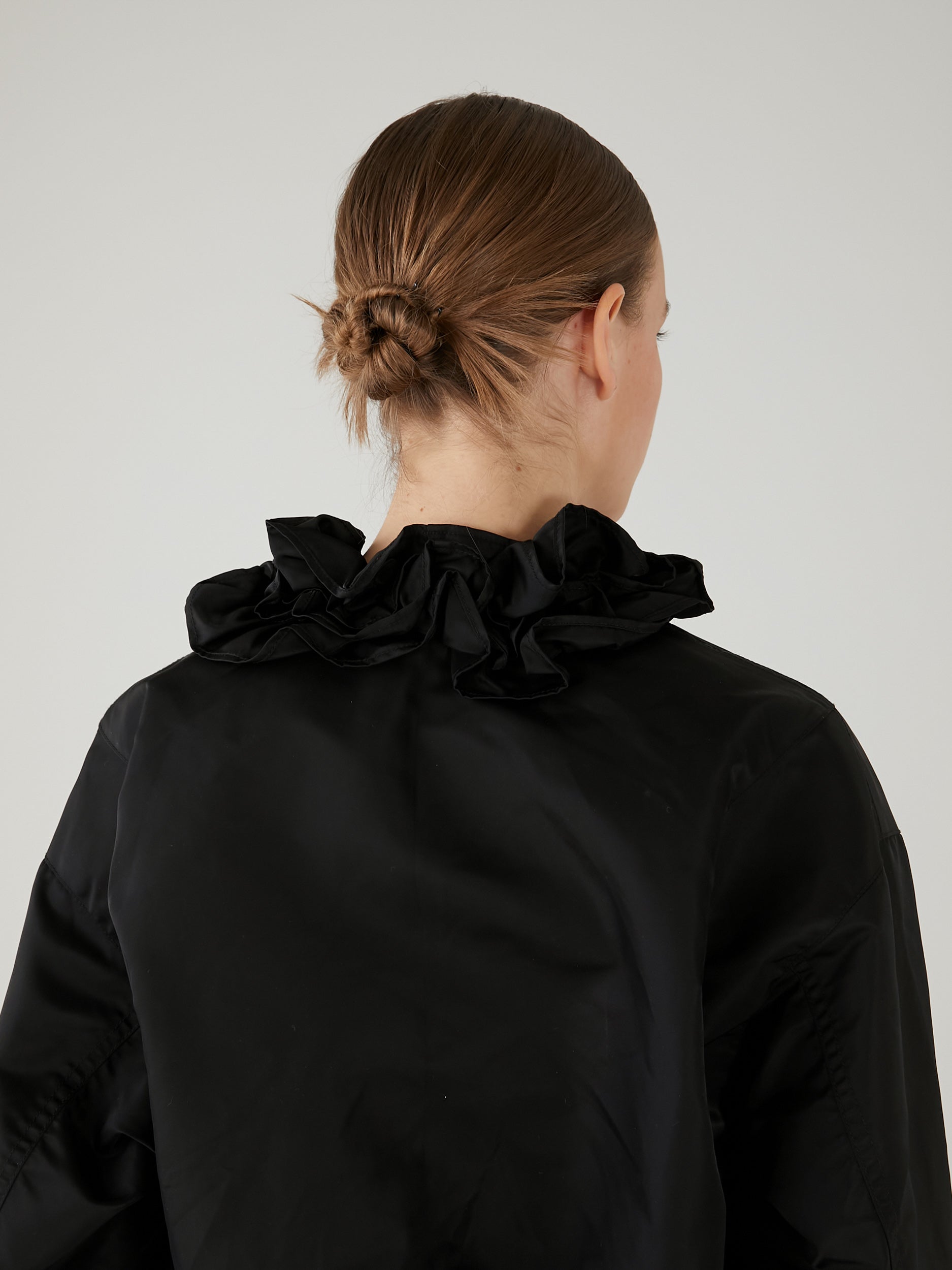 frill collar MA1 |BLACK