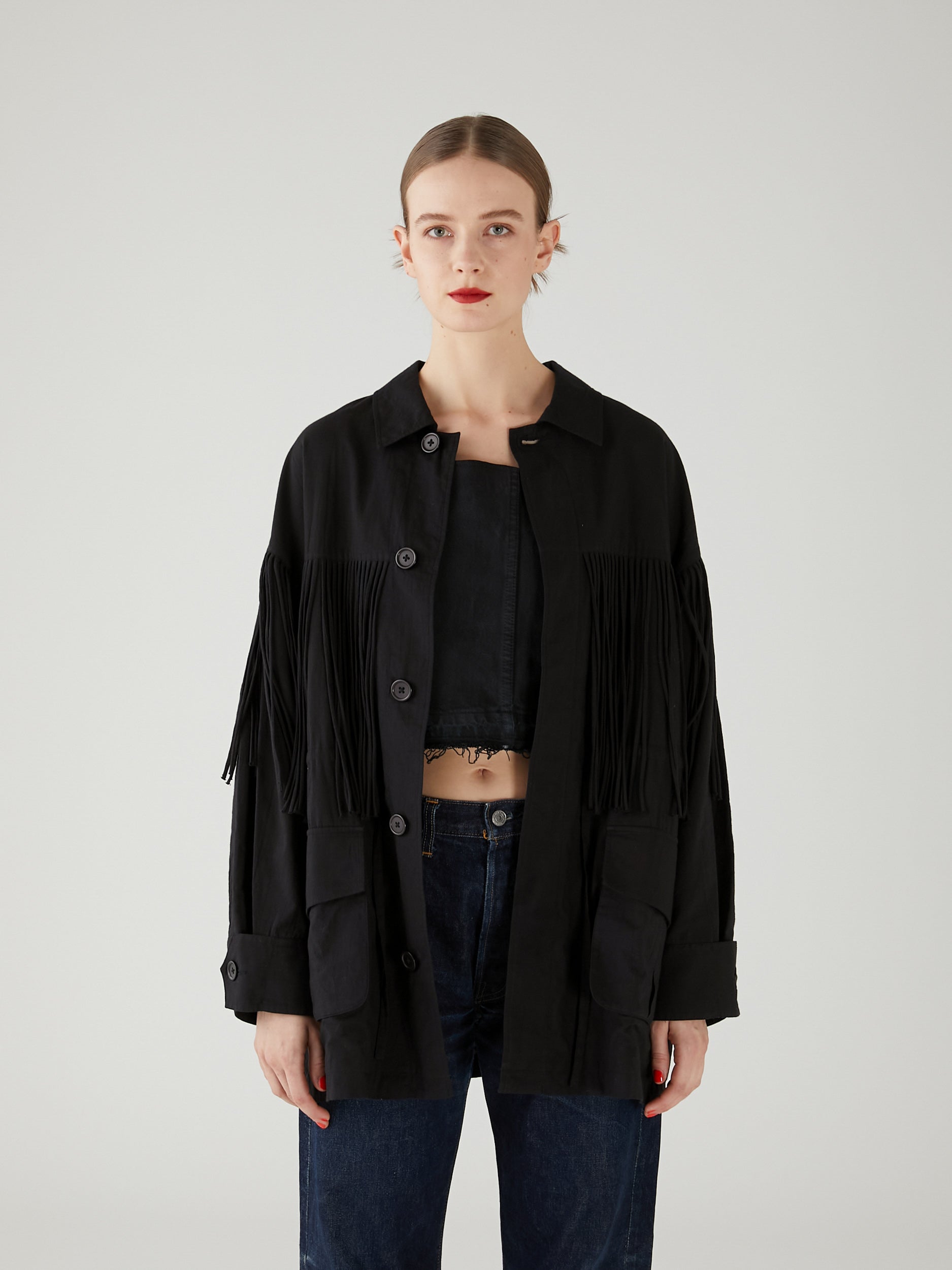 fringe M65 jacket |WHITE