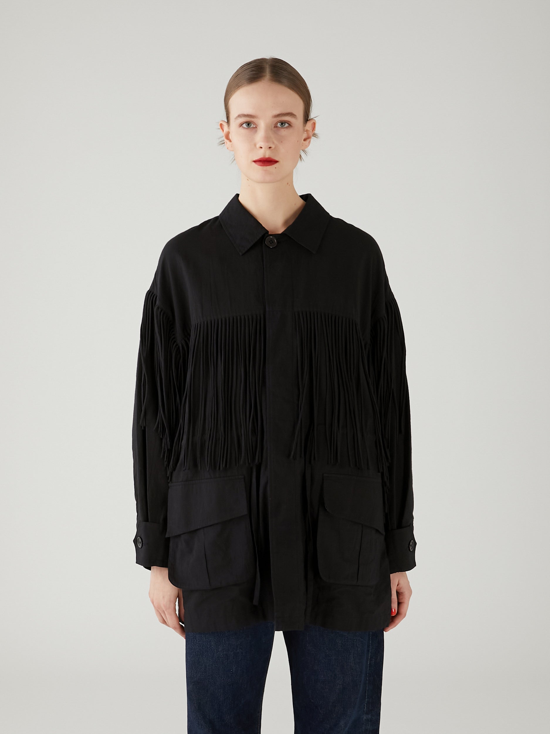 fringe M65 jacket|BLACK