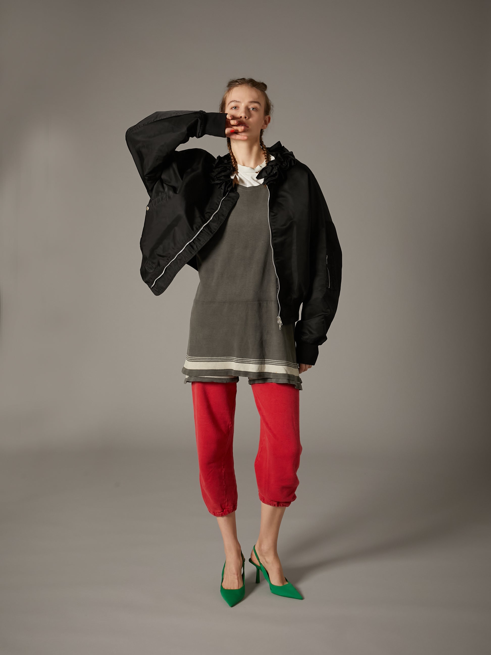 【 griguri 】frill MA1|BLACK