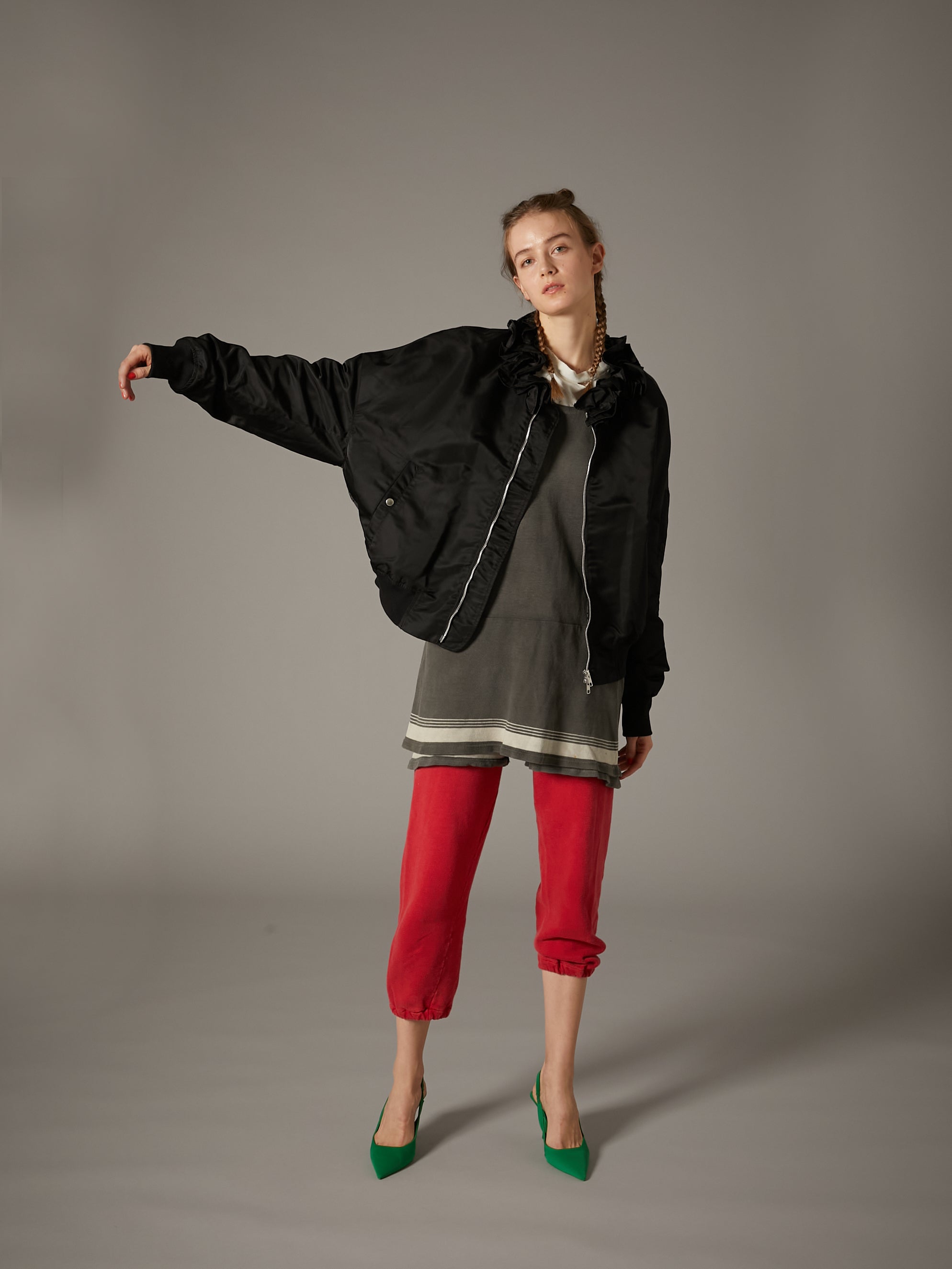 【 griguri 】frill MA1|BLACK