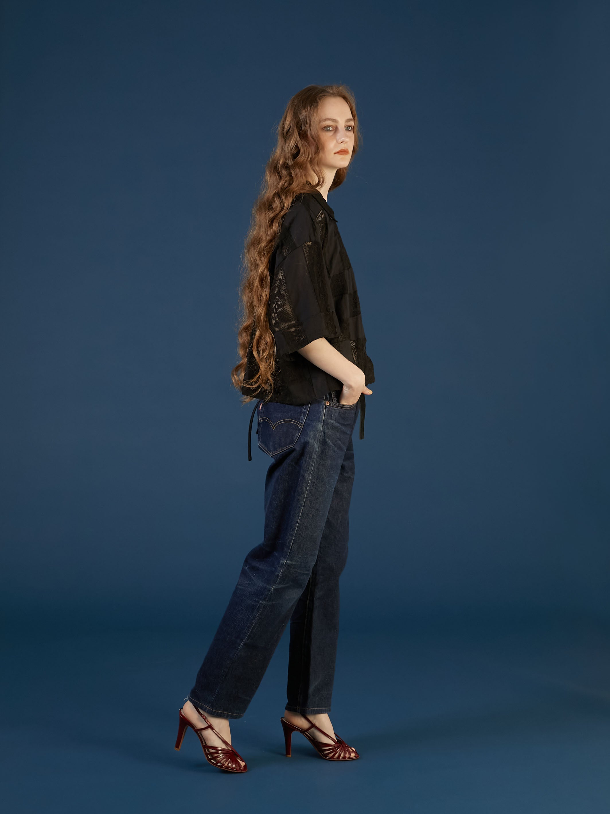 patchwork embroidery shirts|BLACK