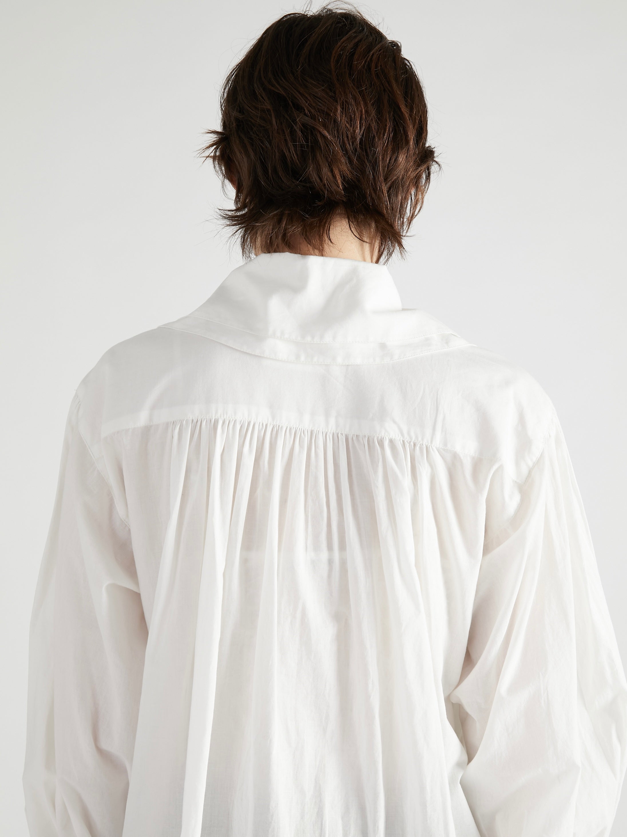 double collar frill blouse |WHITE