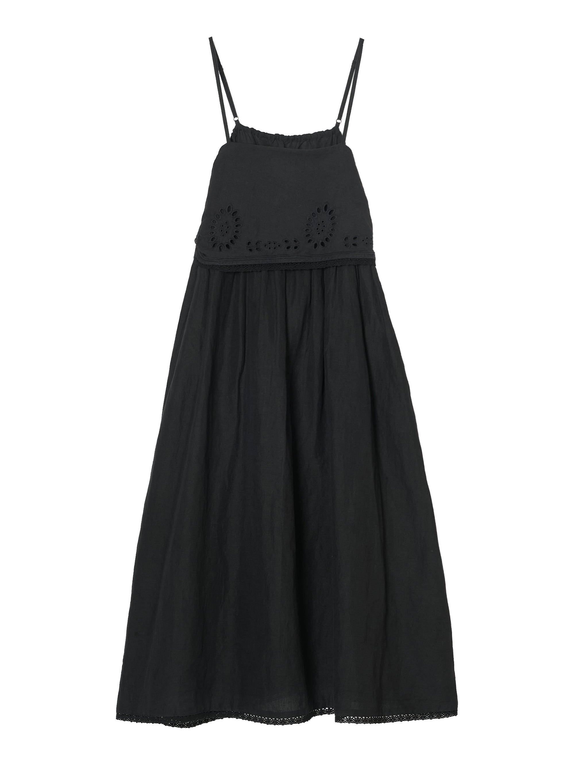 embroidey chief cami onepiece|BLACK