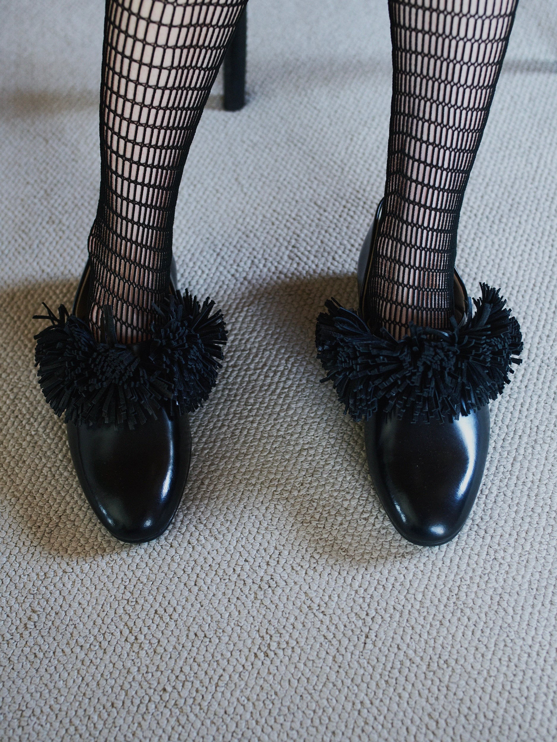 crinkle × spock shose｜BLACK 