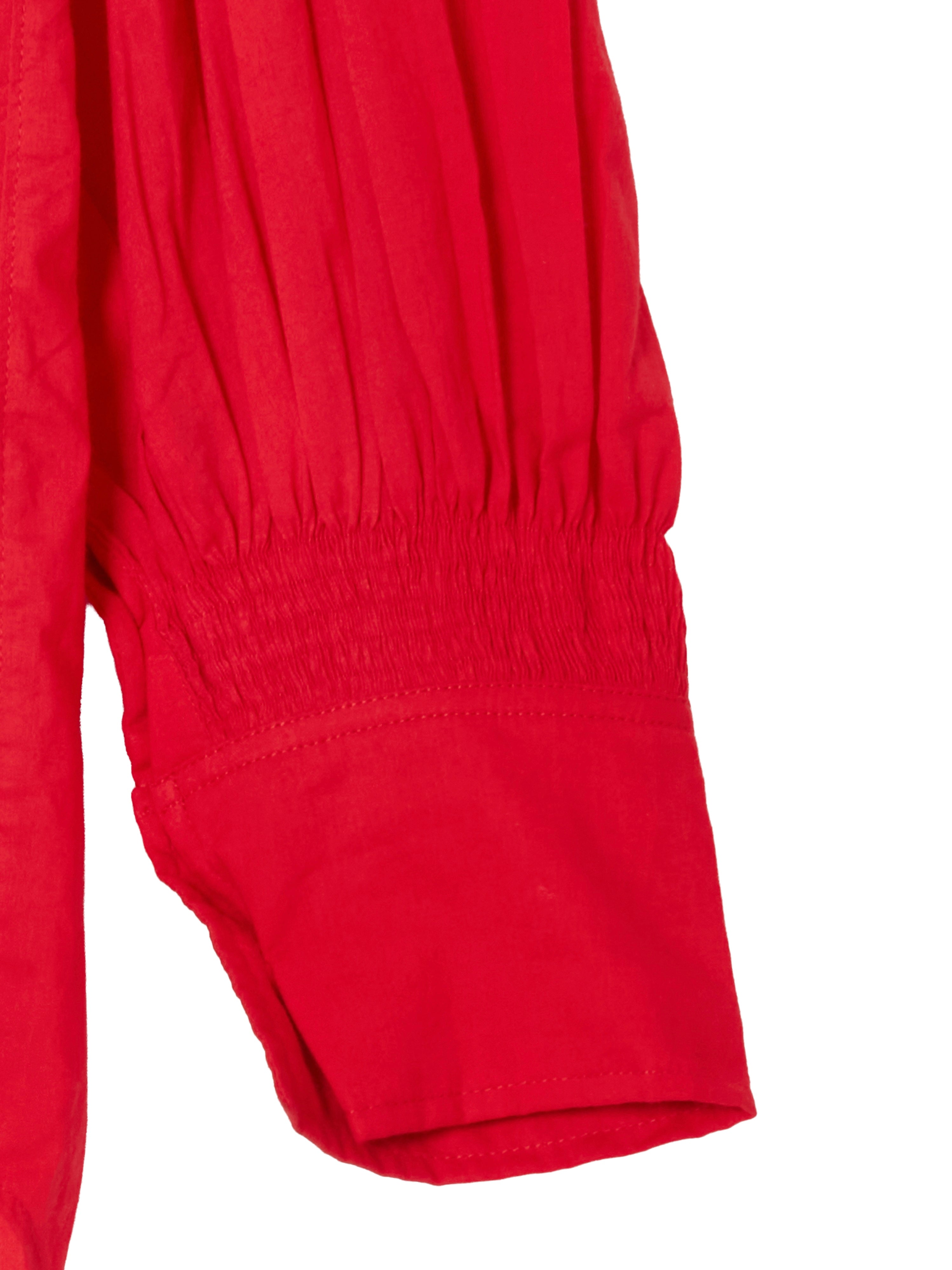 【NEW COLOR】cotton frill collar shirts|RED