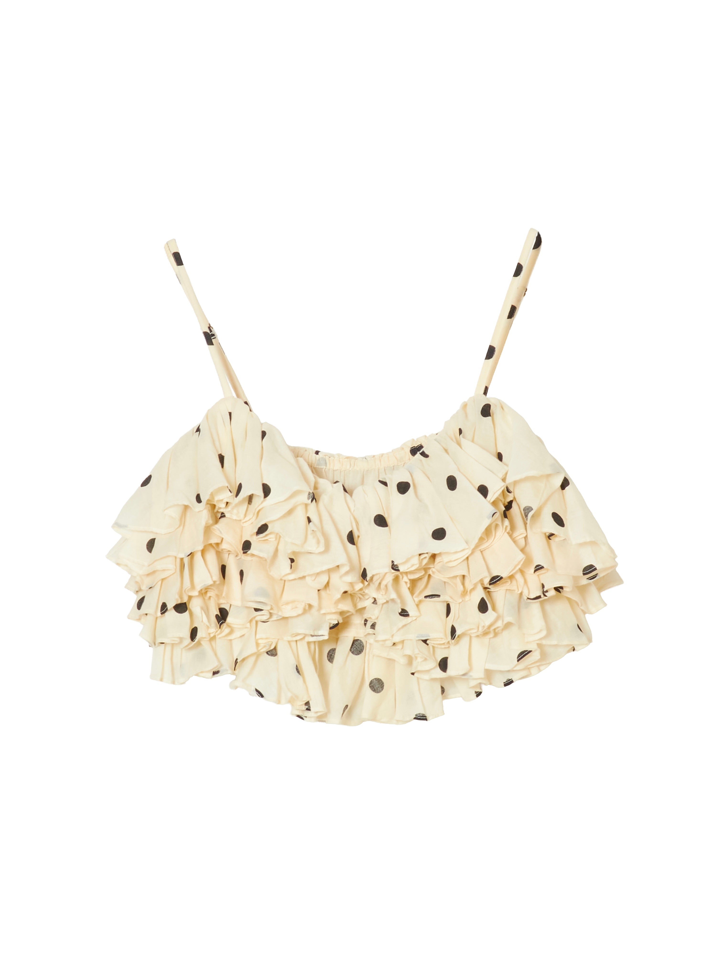 dot frill cami|IVORY