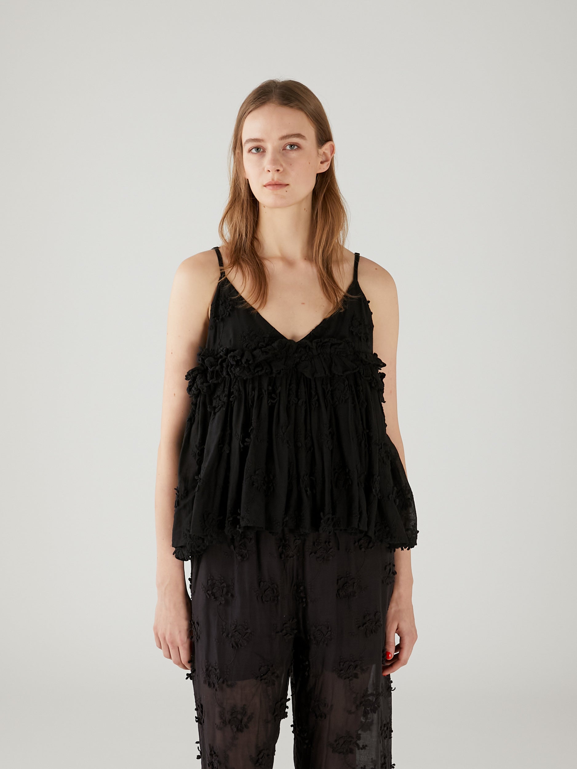 3D embroidery camisole | WHITE