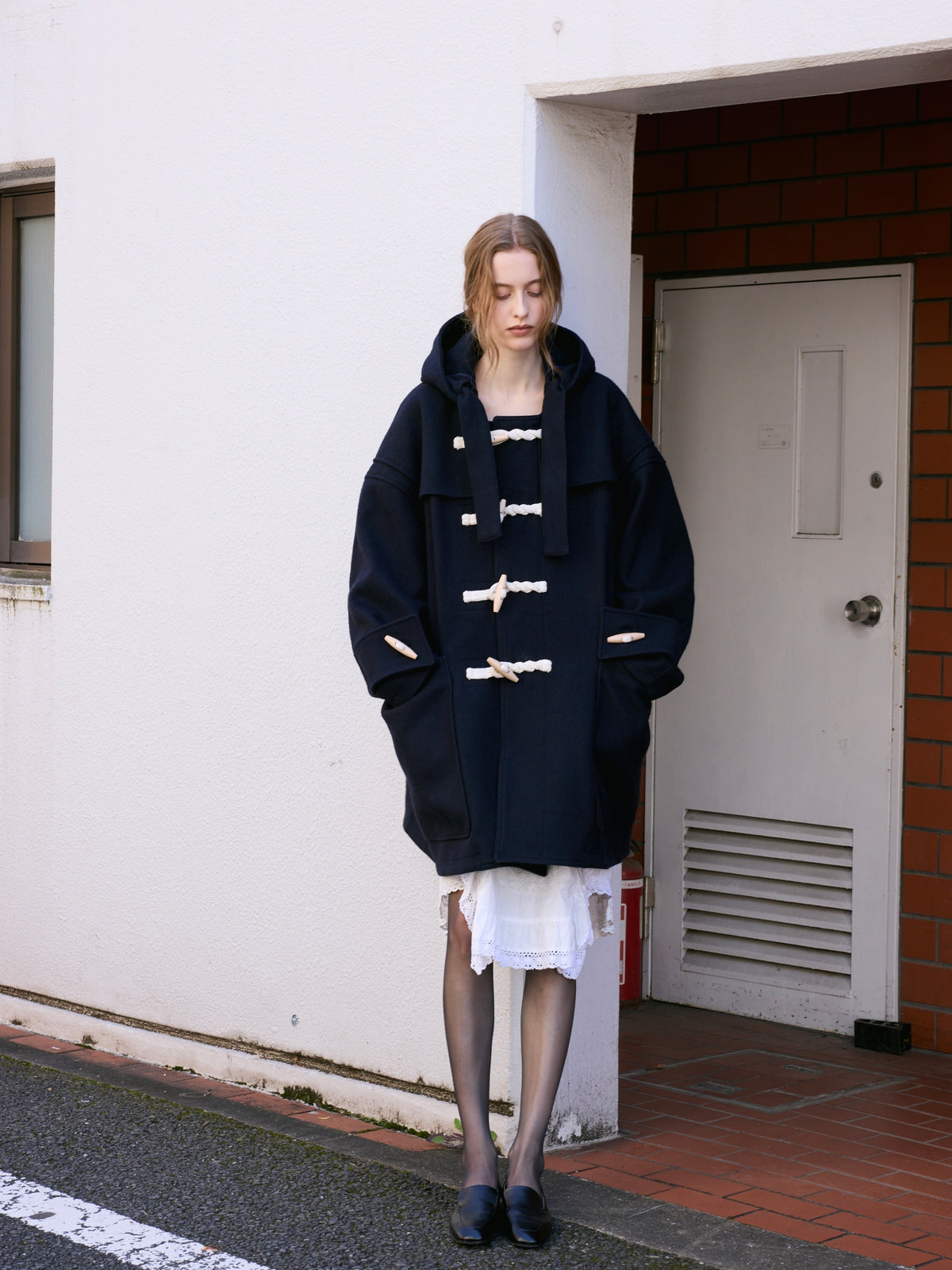 【griguri】monster duffle coat|NAVY