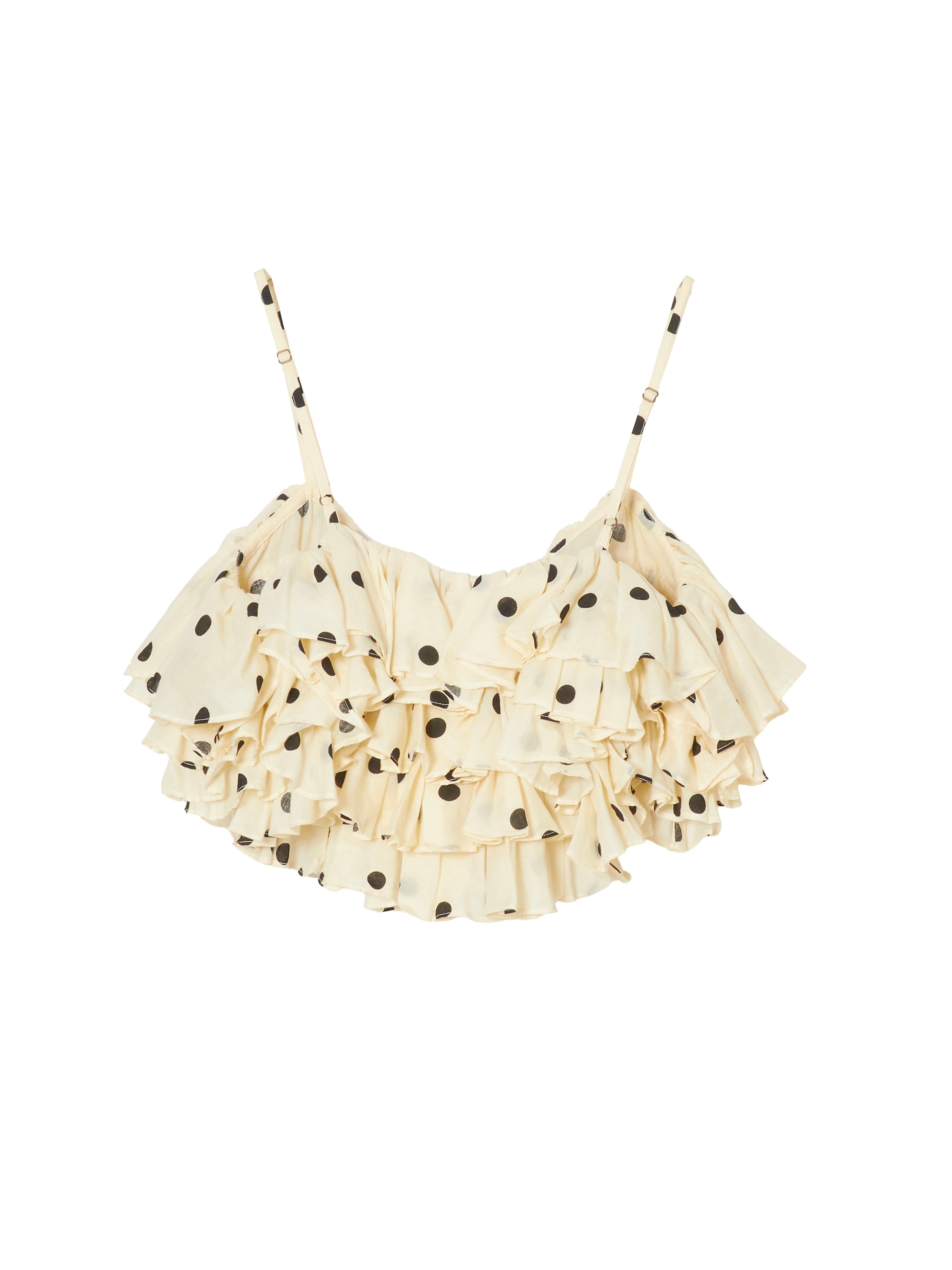 dot frill cami|IVORY