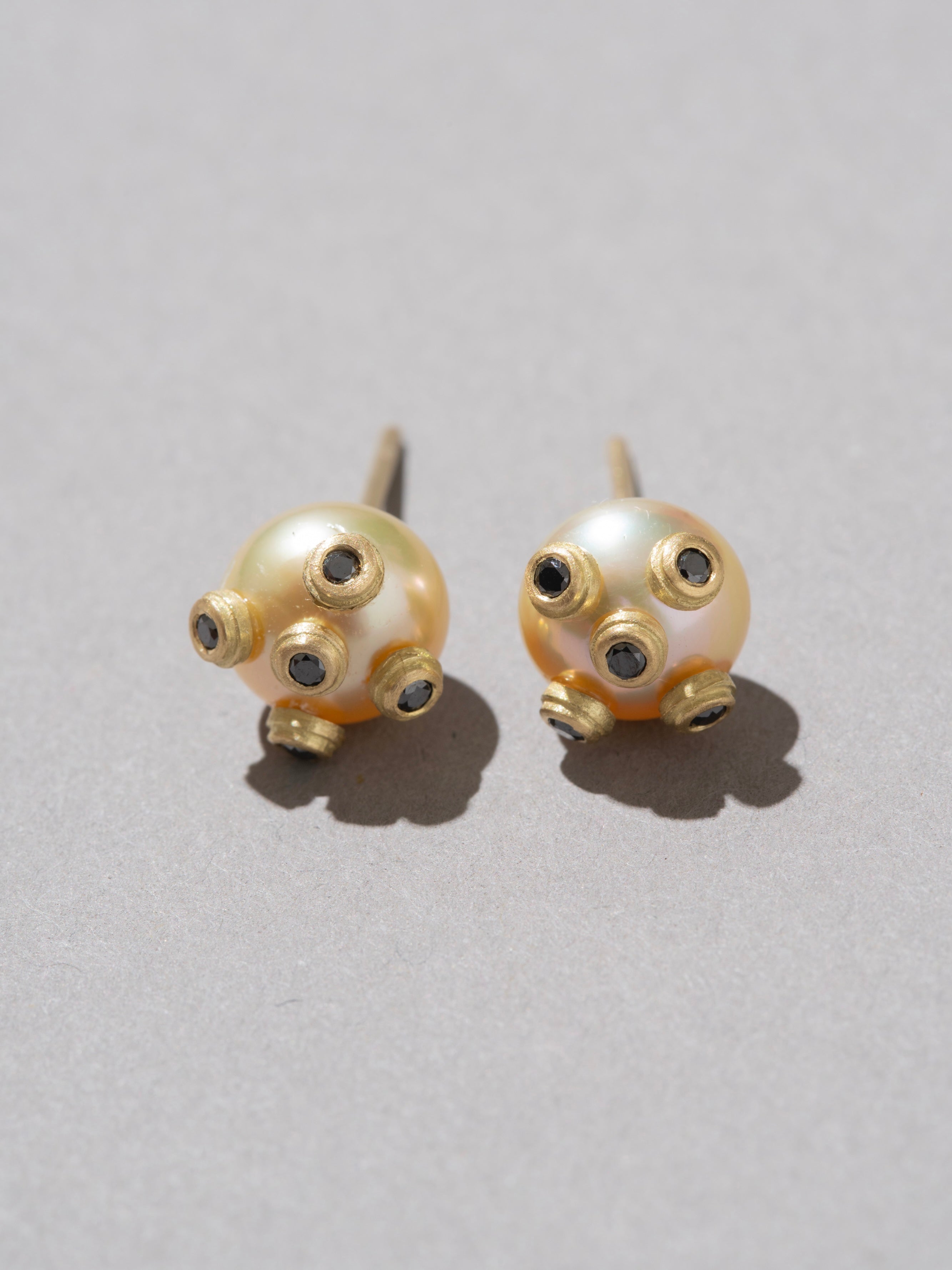 【パール×ブラックダイヤ】stones stone zoo ピアス|DOT
