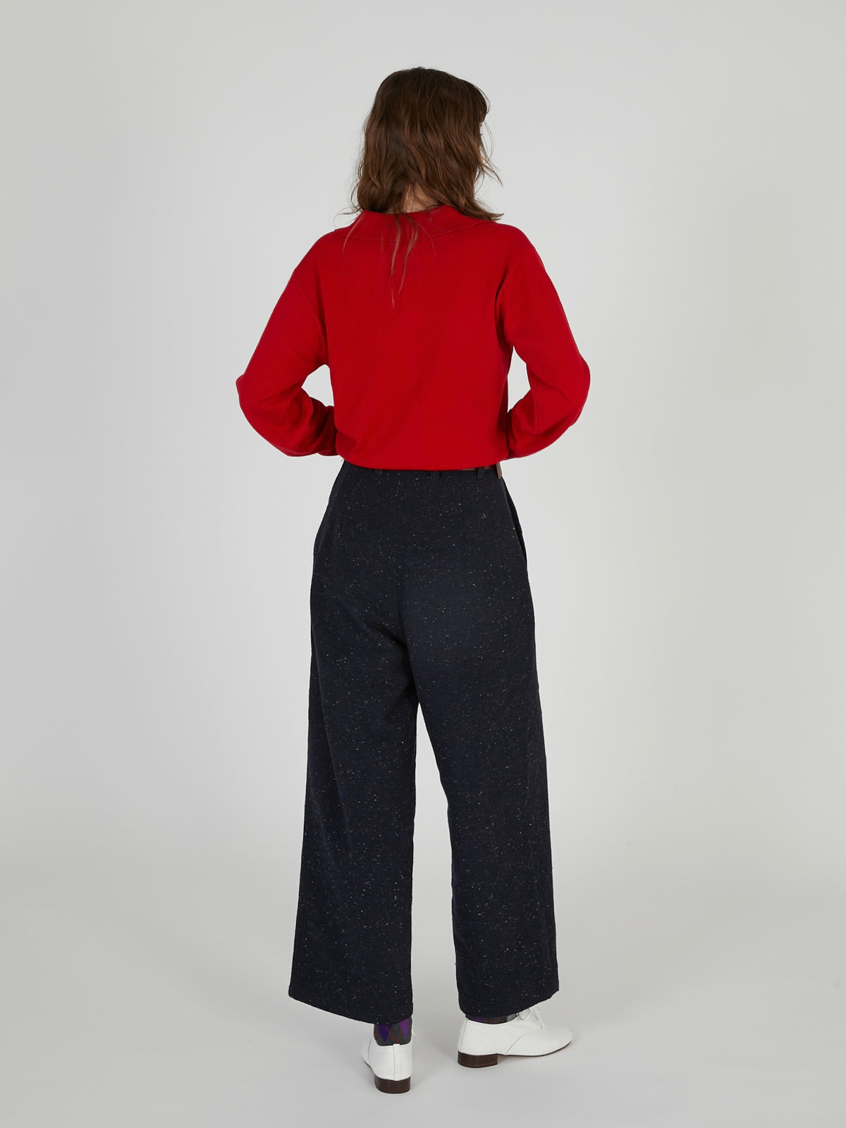 tweed stitch pants|NAVY