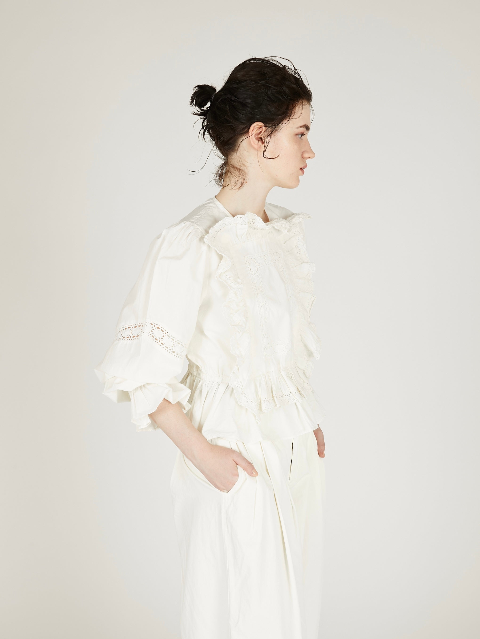 pillow case blouse|WHITE