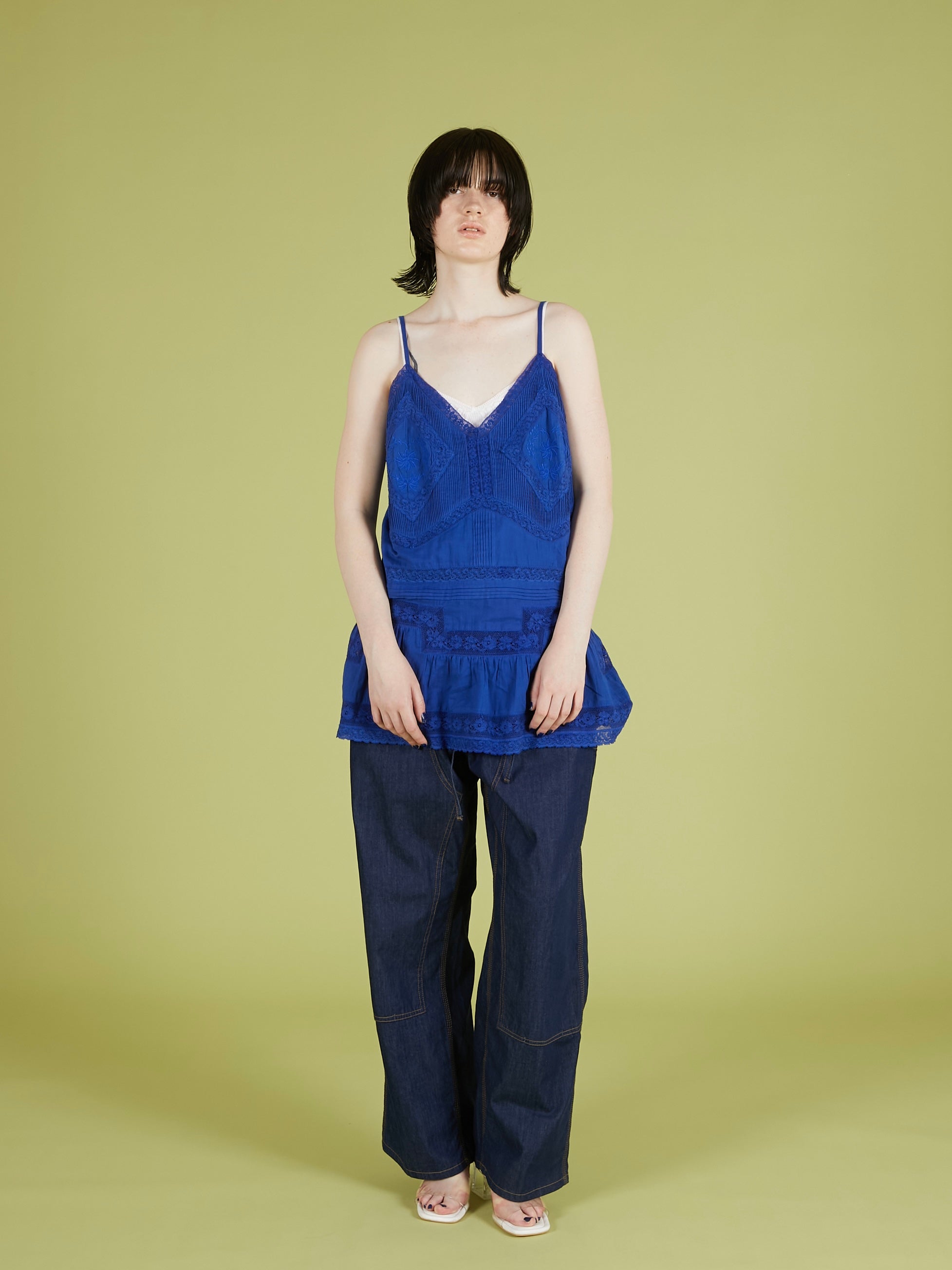 double knee denim|BLUE