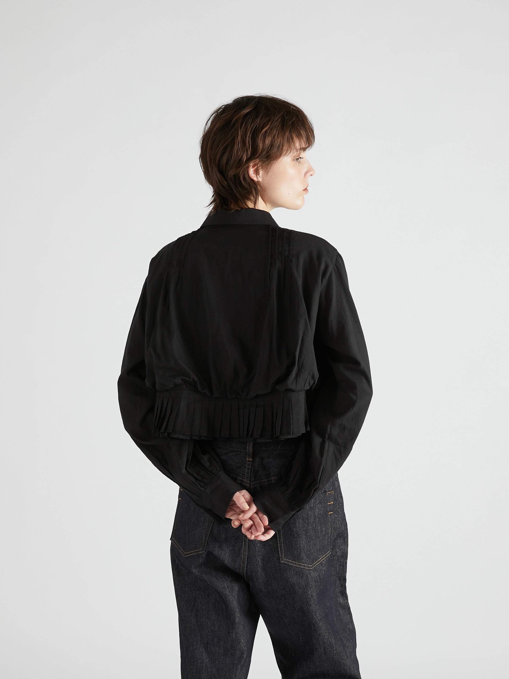 cord embroidery blouse|BLACK