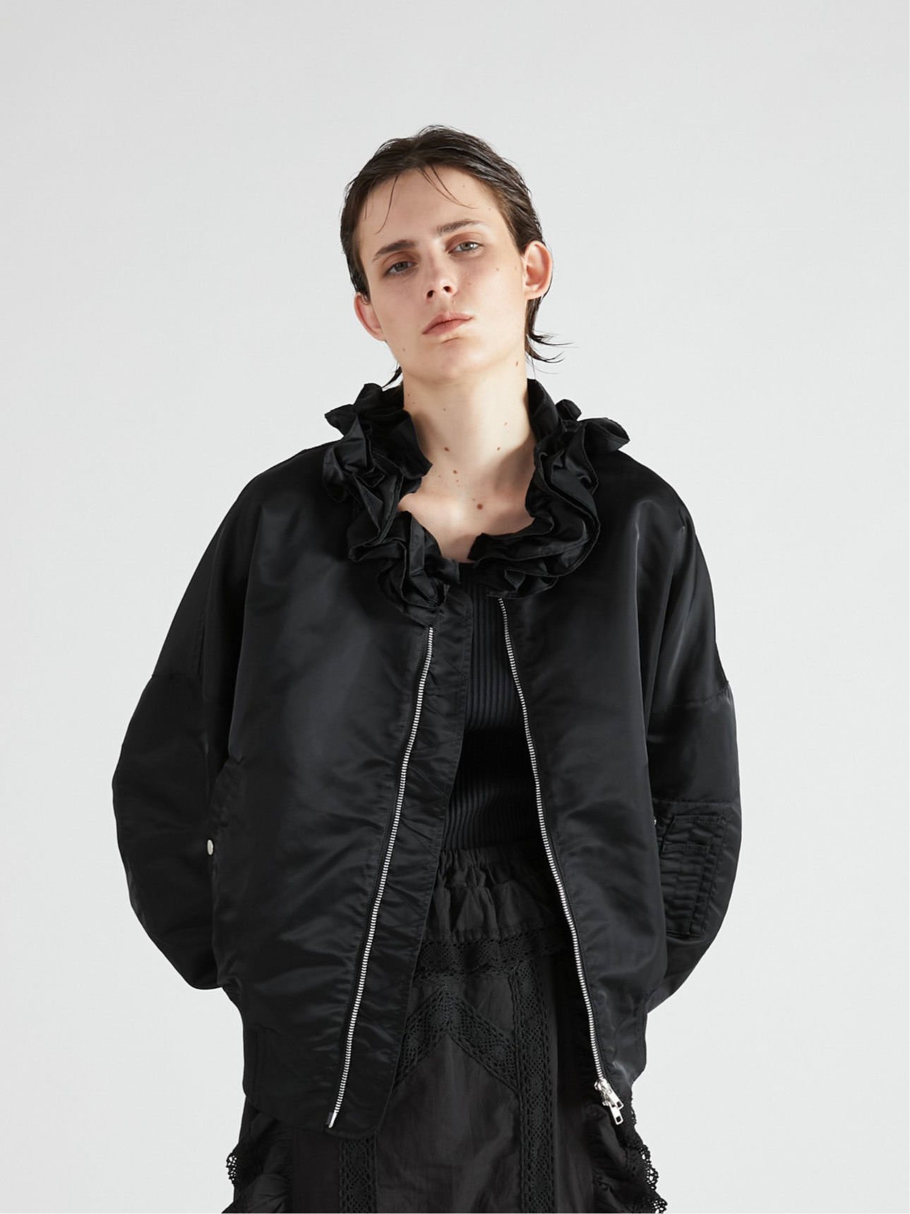 【 griguri 】frill MA1|BLACK