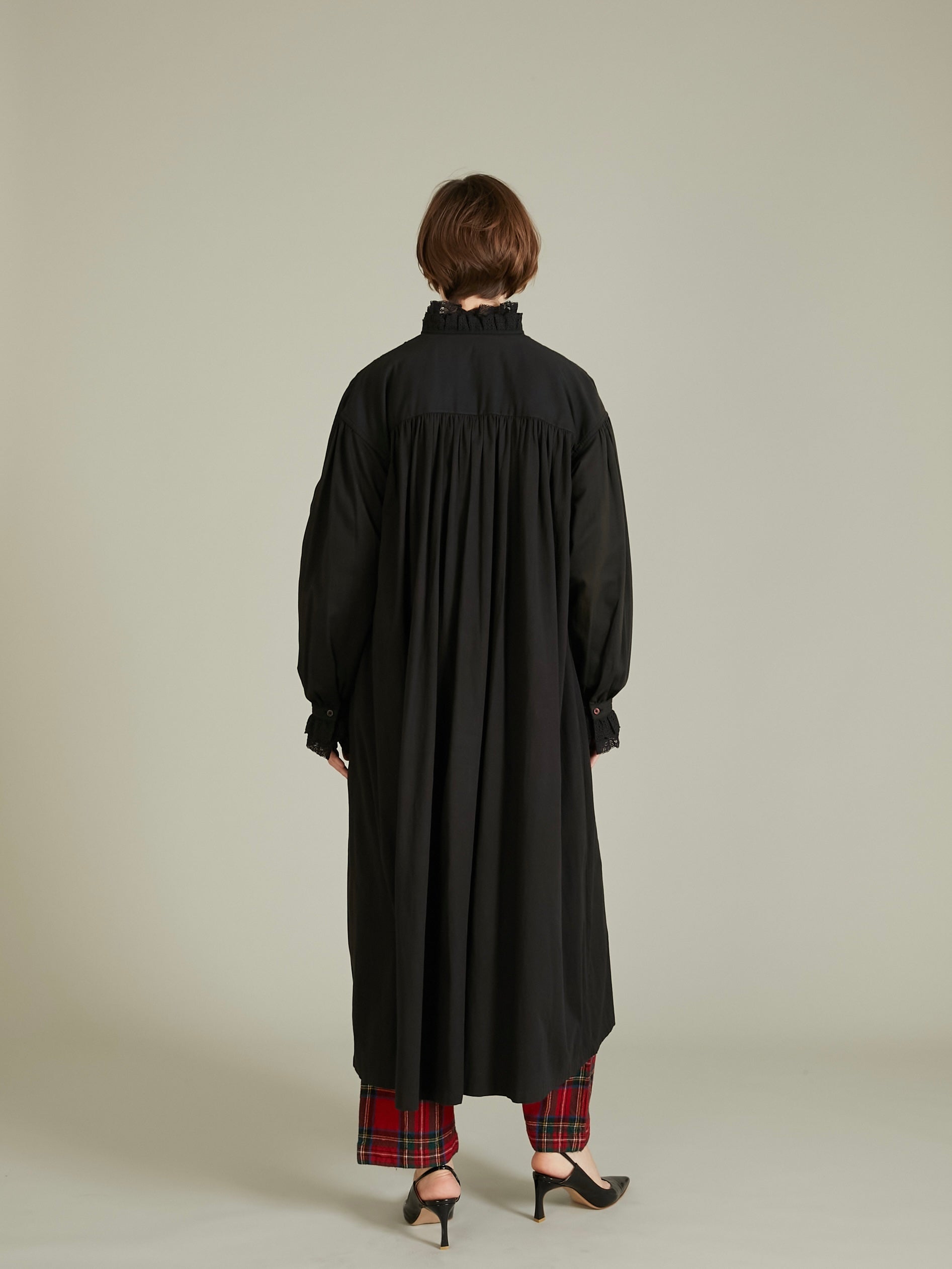 rebuild lace shirt dress|BLACK
