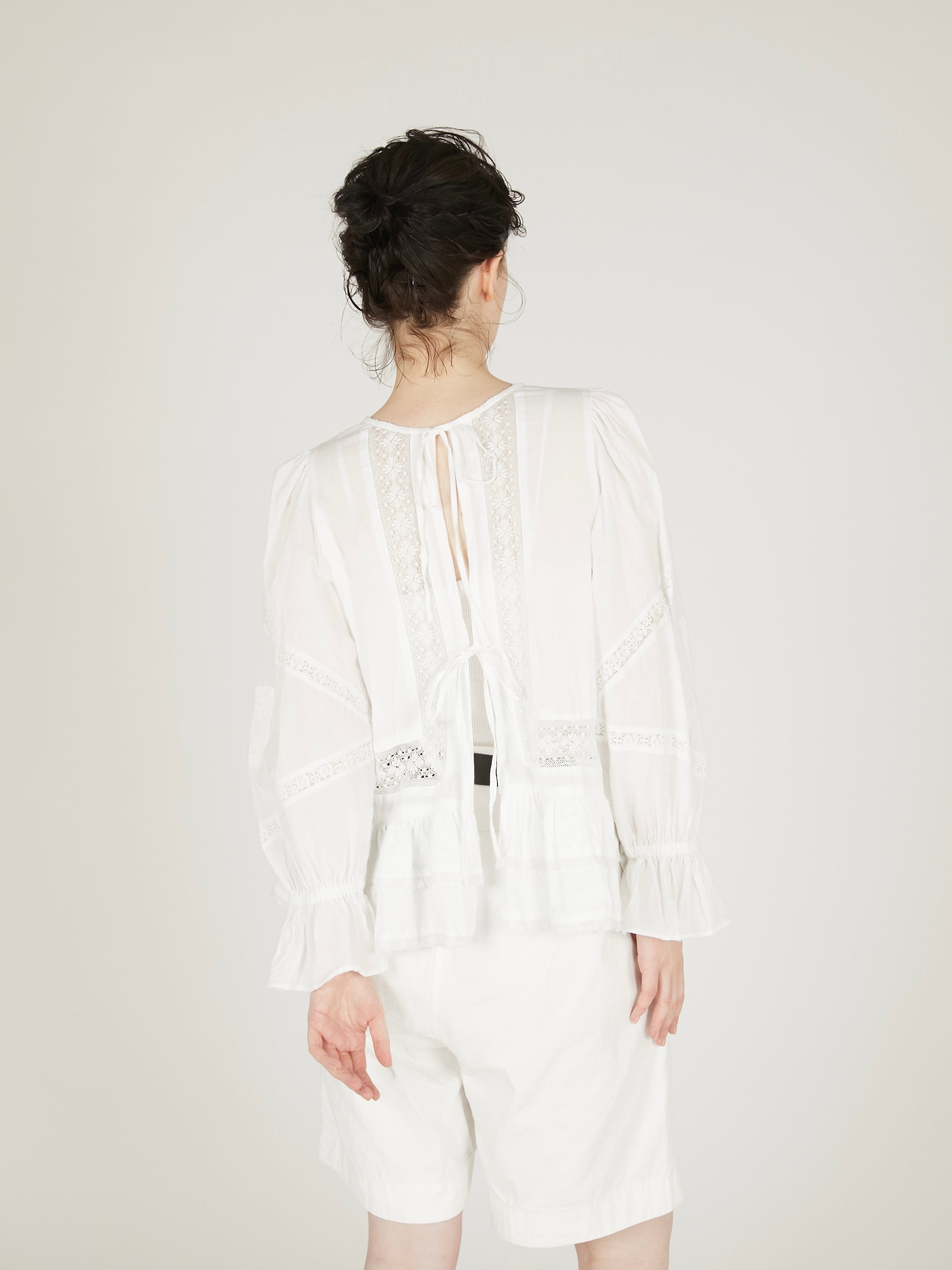 front tapestry 2way sheer bolero|WHITE