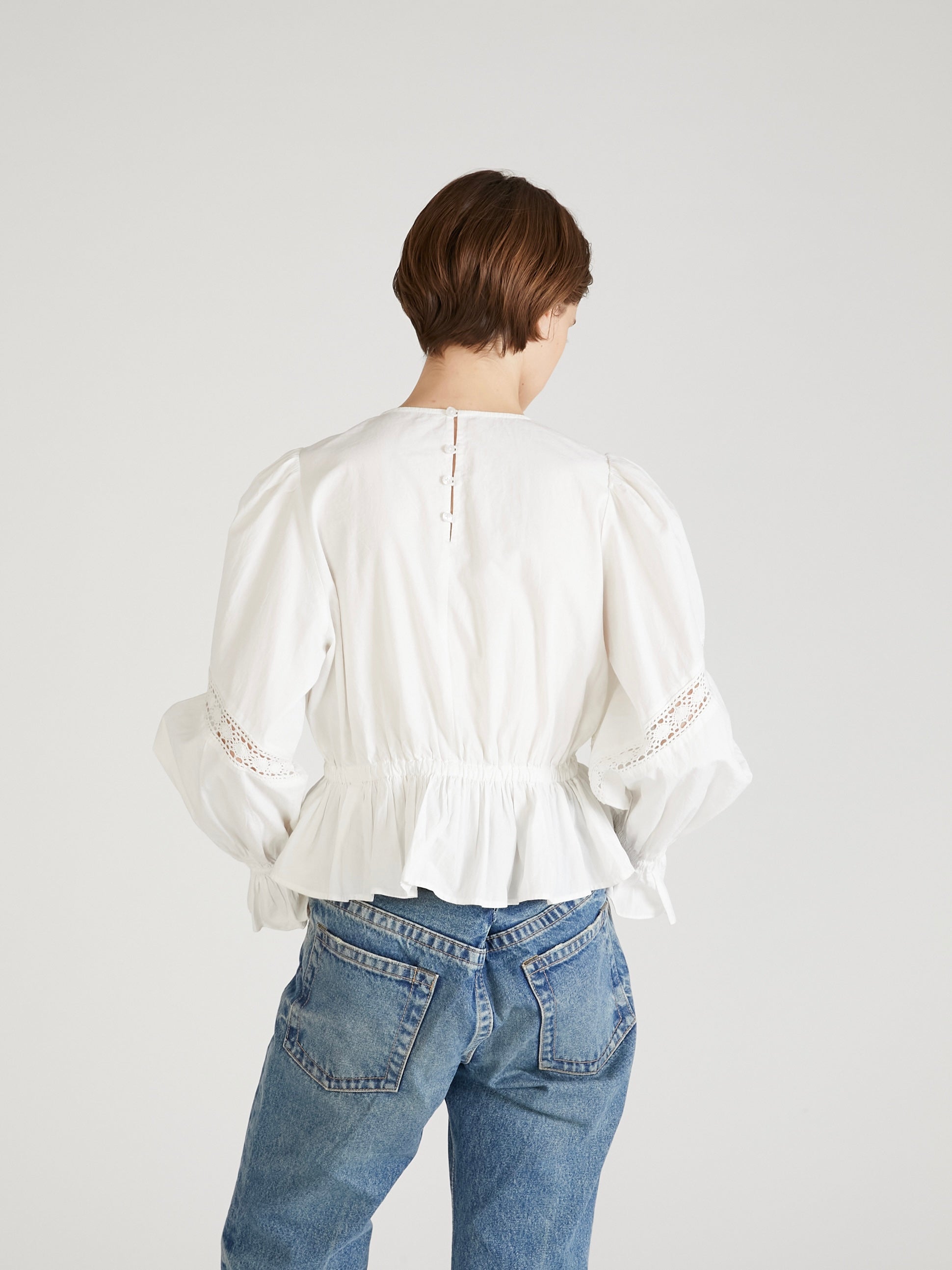 pillow case blouse|WHITE