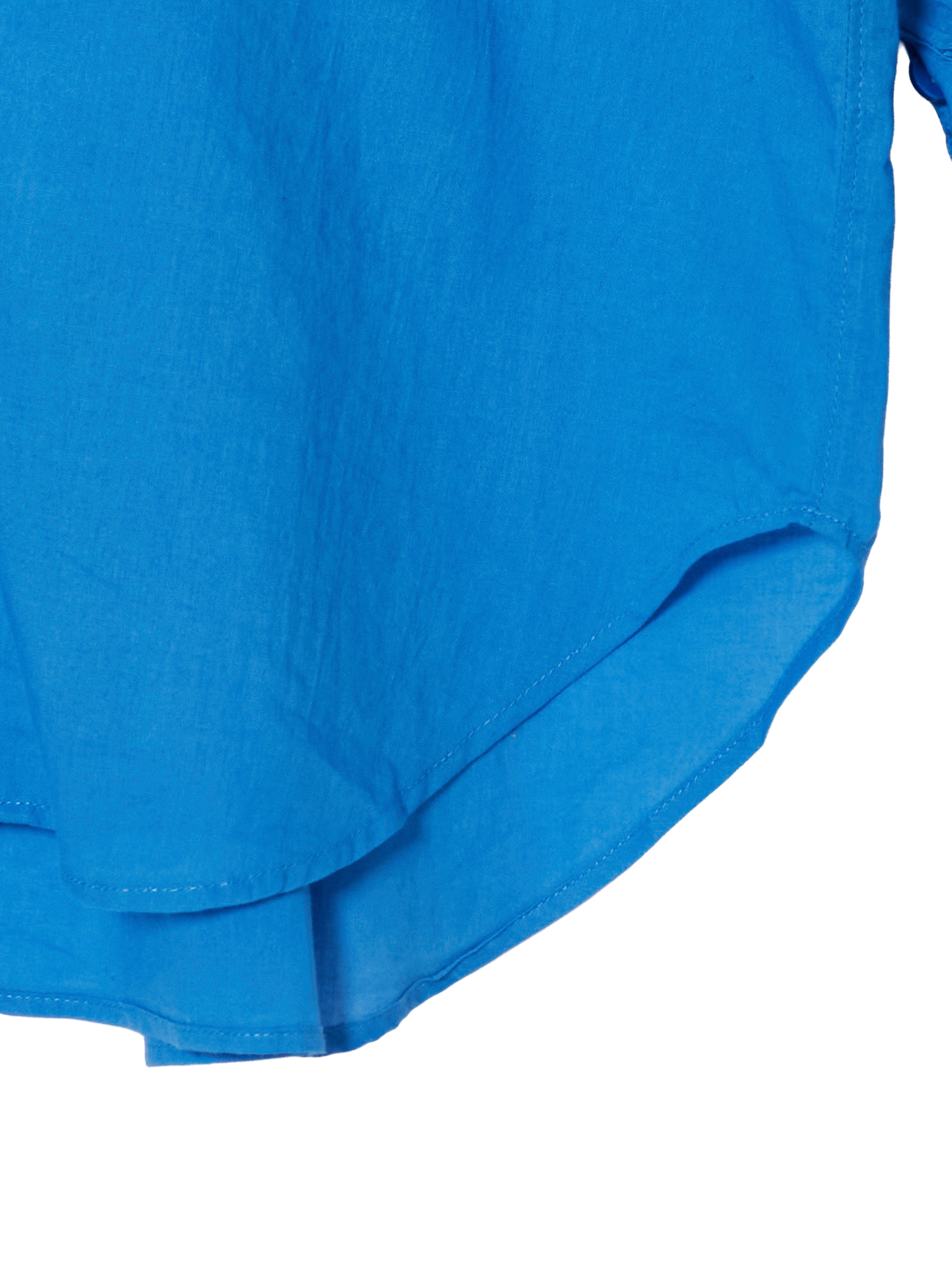 【NEW COLOR】cotton frill collar shirts|BLUE