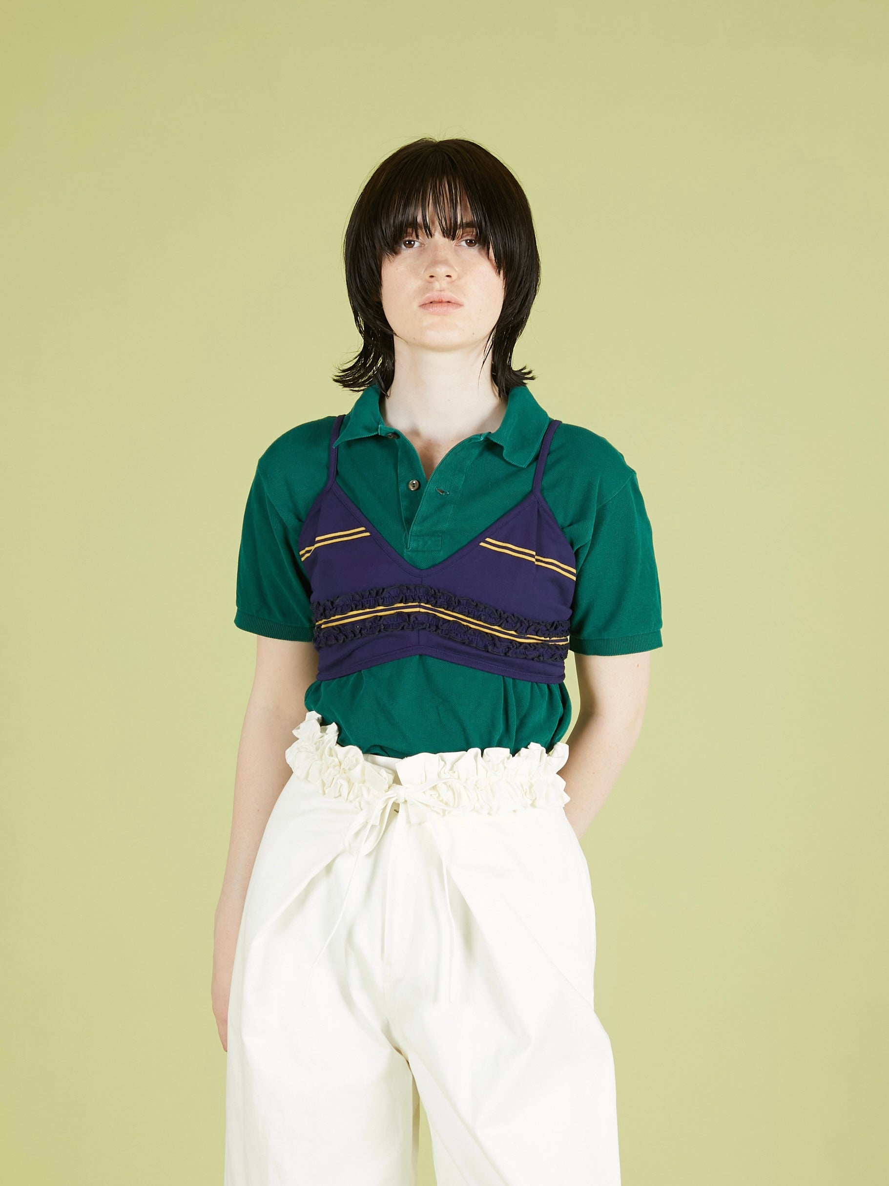【griguri】border monster big bra|NAVY