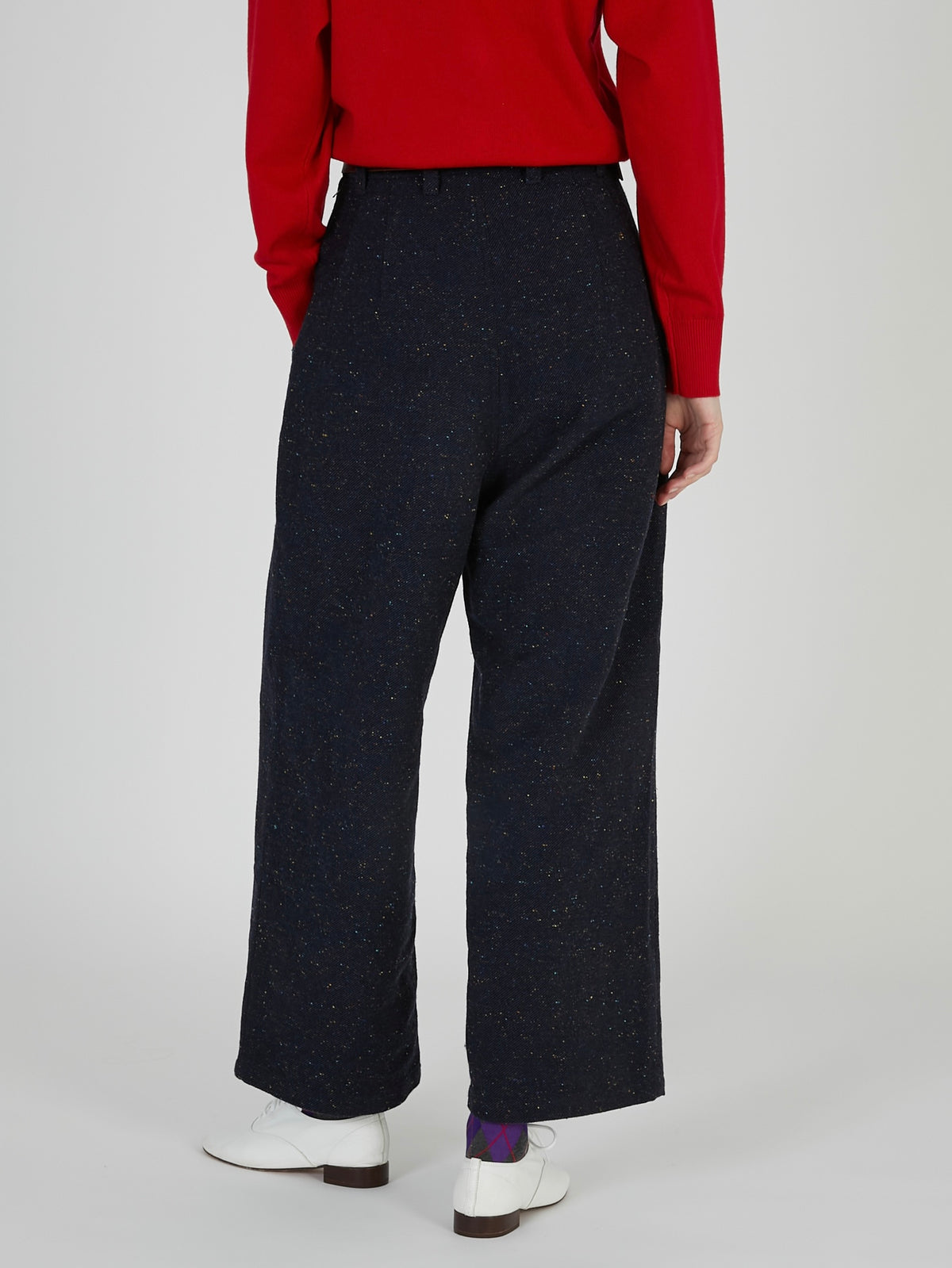 tweed stitch pants|NAVY