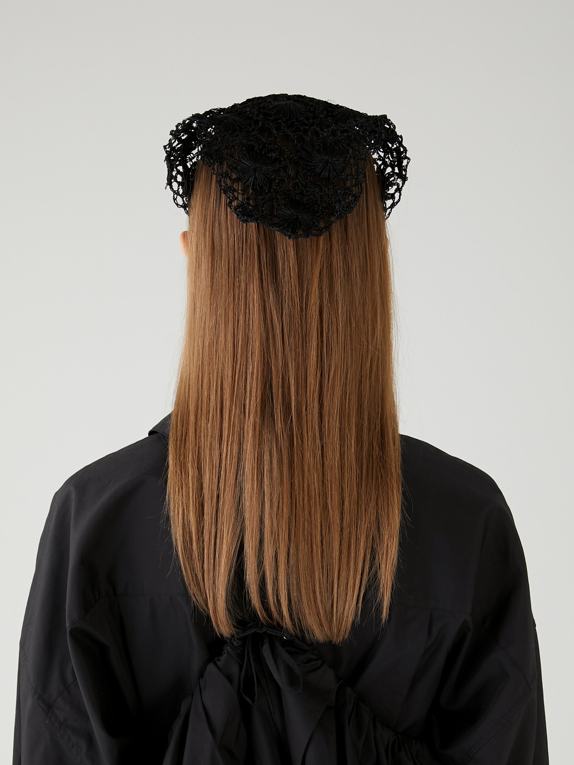 ×La Maison de Lyllis abaca crochet headband | BLACK