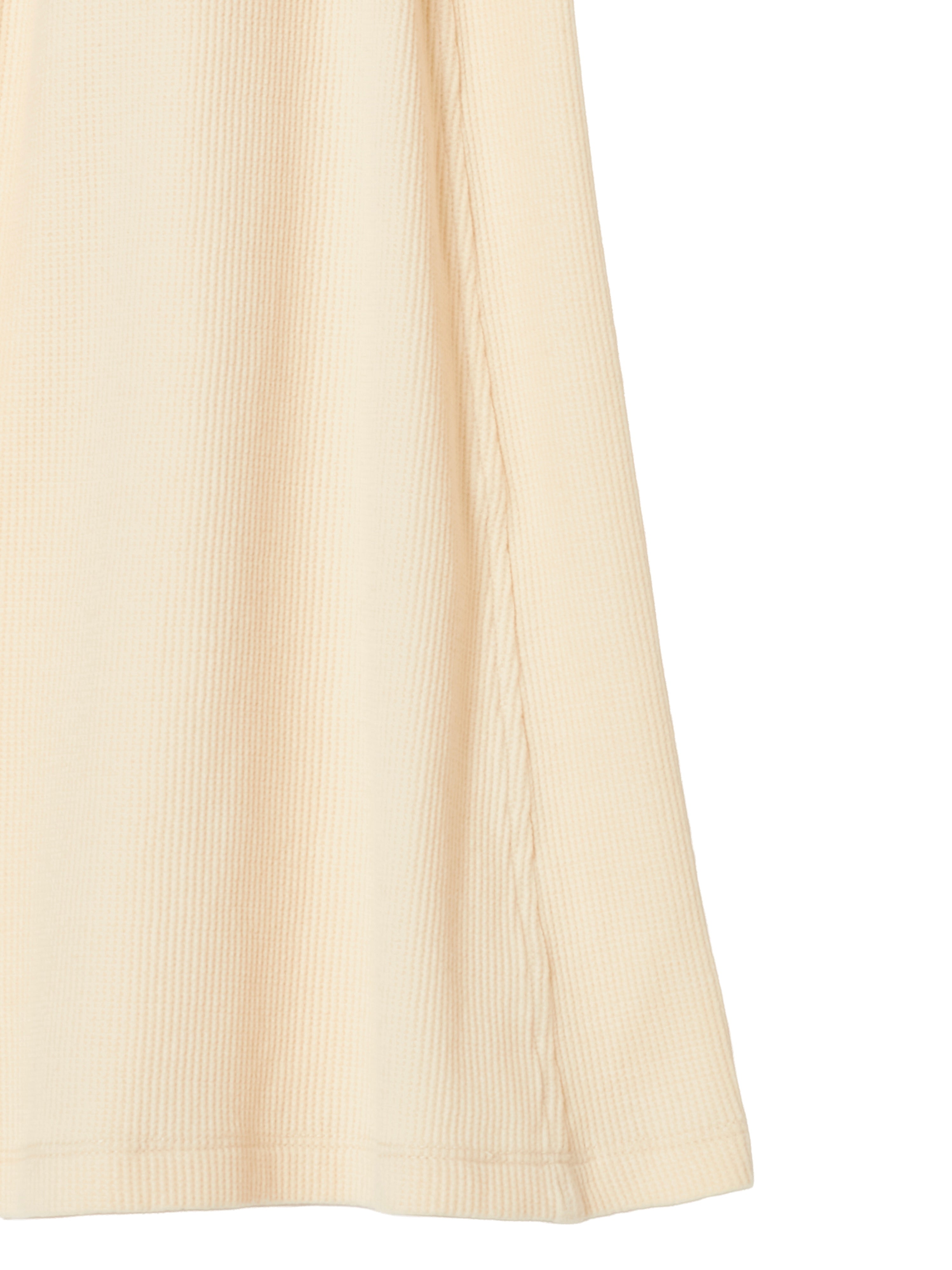 waffle frill nosleeve top|IVORY