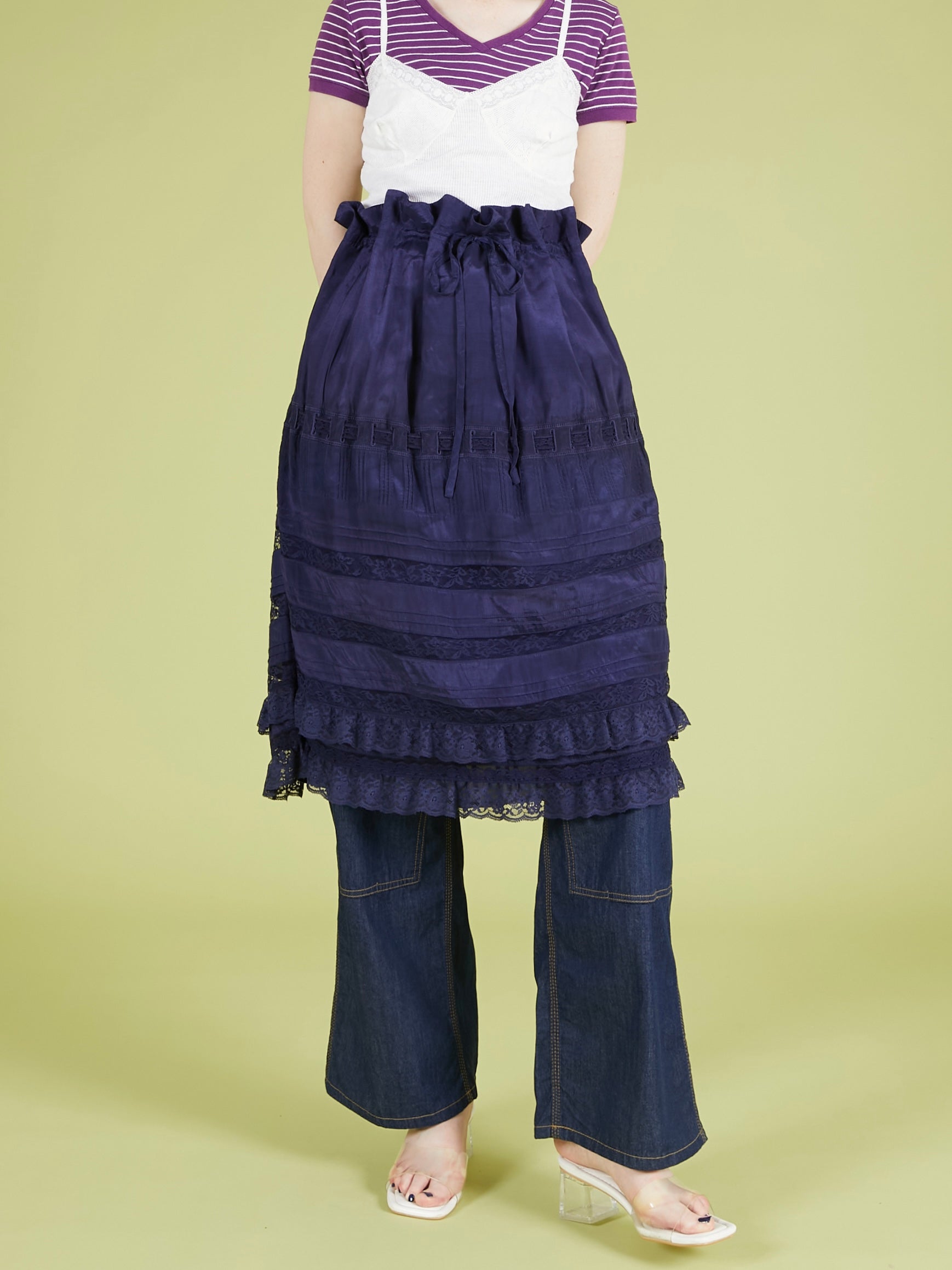 west tuck easy skirt|NAVY